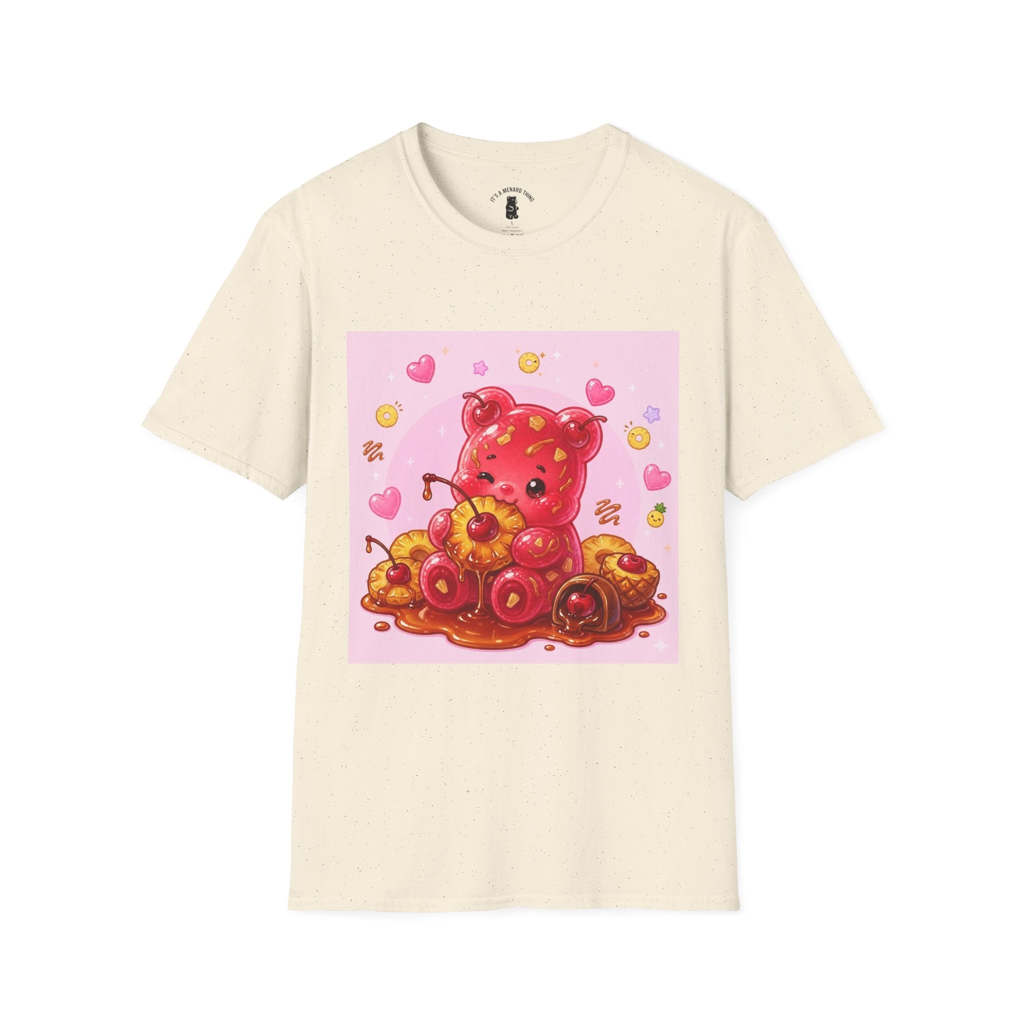 Kawaii Pineapple & Candied Cherries Gooey Gummy Bear — Cute Graphic T-Shirt