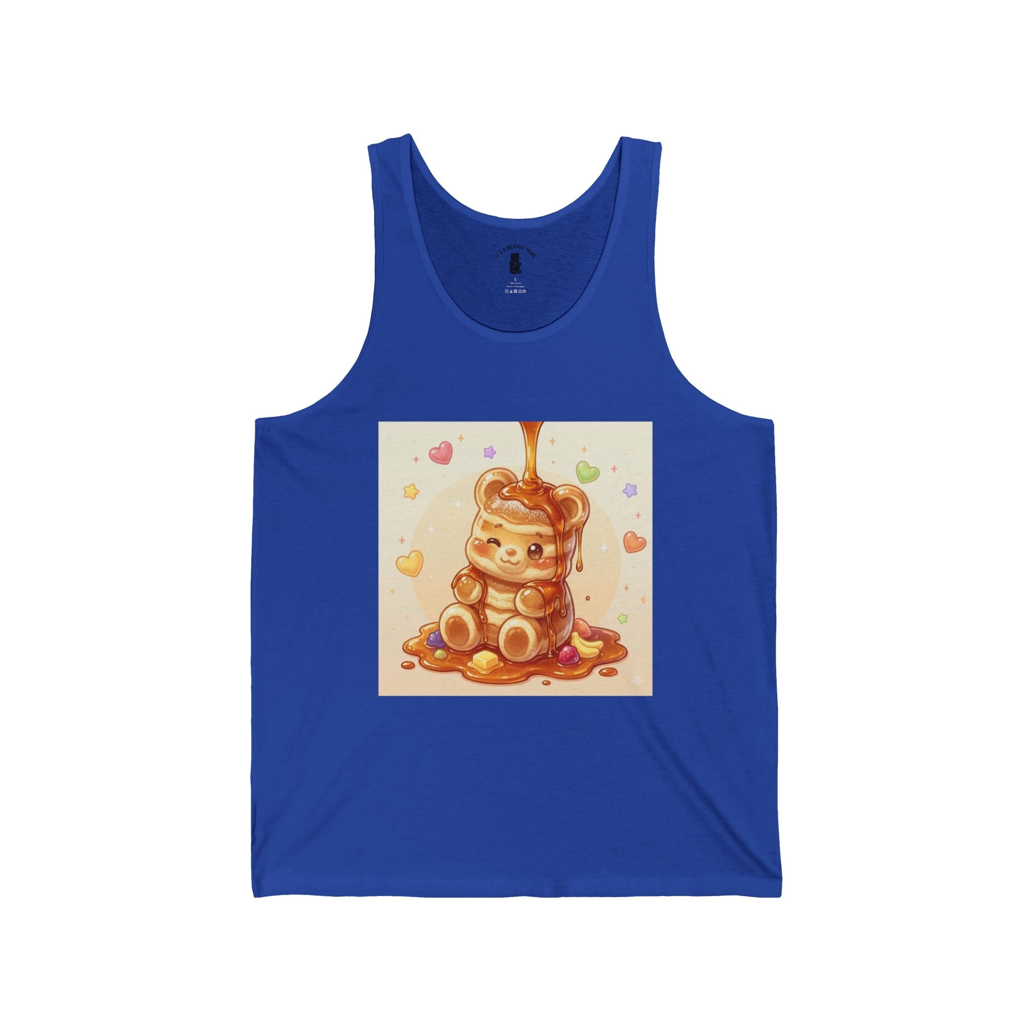 Fluffy Thick Pancake Baby, Golden Gooey Gummy Bear- Cute Illustration Tank Top