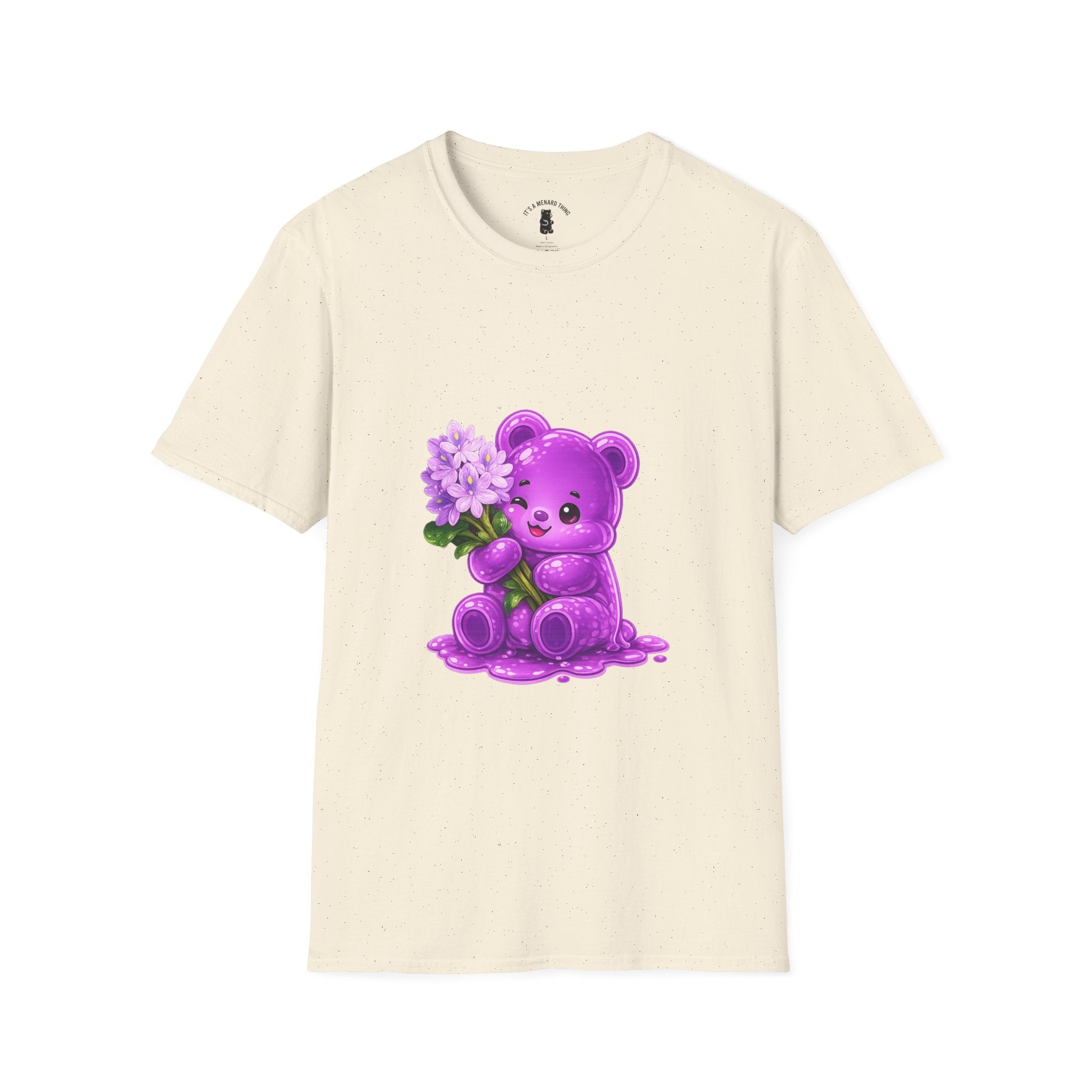 Purple Flower Cluster, Oozy Bear Friend Flower Addition- Graphic Shirt