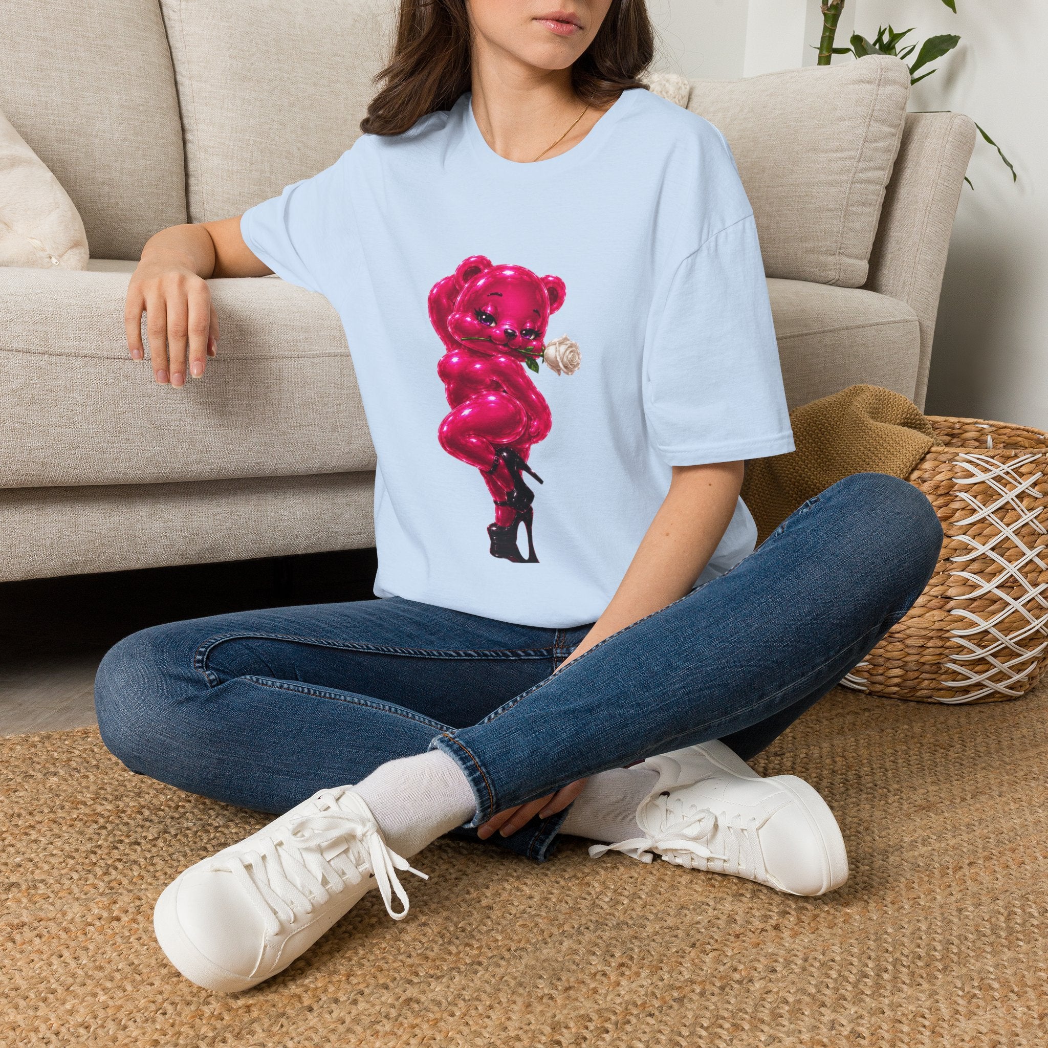 Play With Me, Pink Oozy Bear Gummy Lover- Graphic Shirt (Adult Only!)