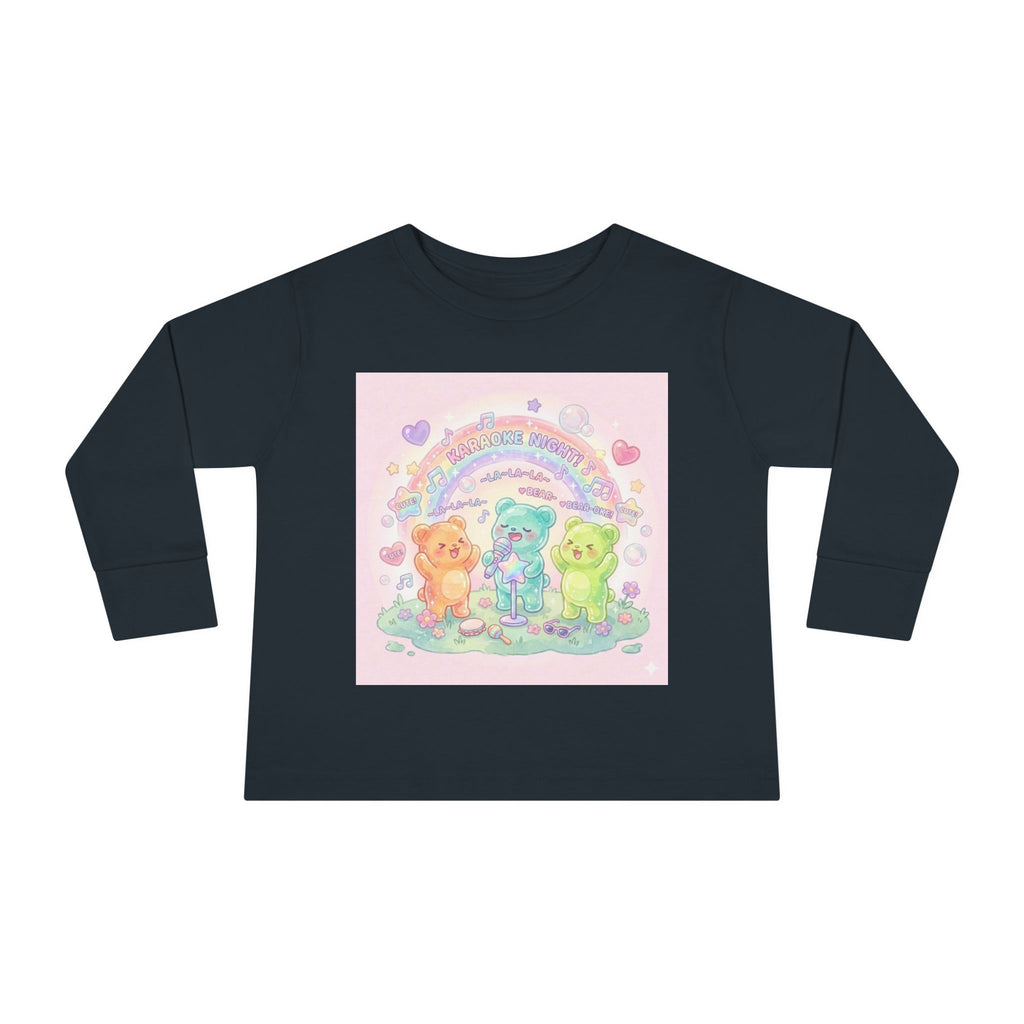 Karaoke Day, Oozy Bear Gummy Group Hang Out- Graphic Long Sleeve Shirt
