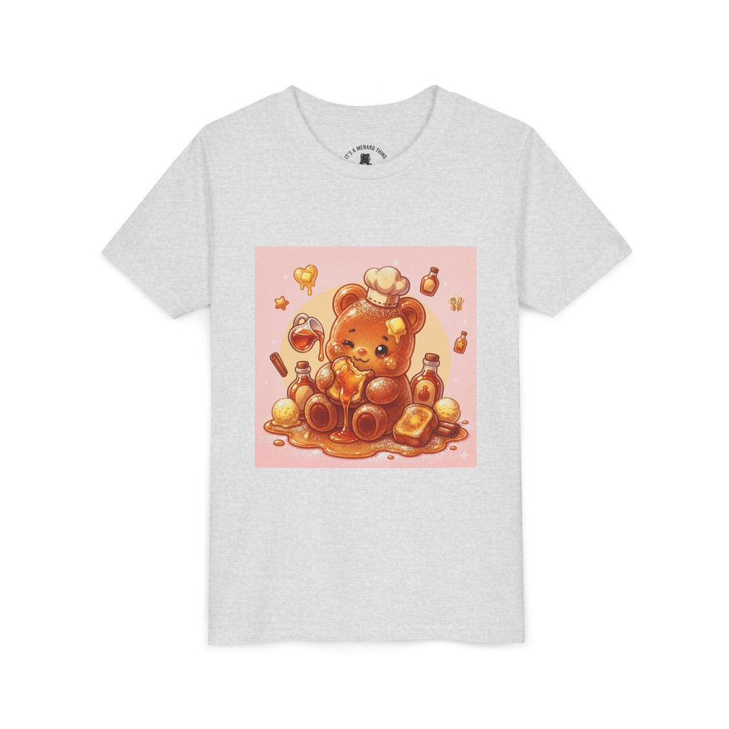 Kids Thick French Toast Gooey Gummy Chef Bear Graphic T-Shirt
