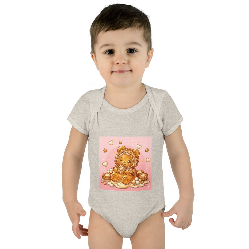 Cheese Danish Gooey Gummy bear in Puff PJs- Baby Onesie