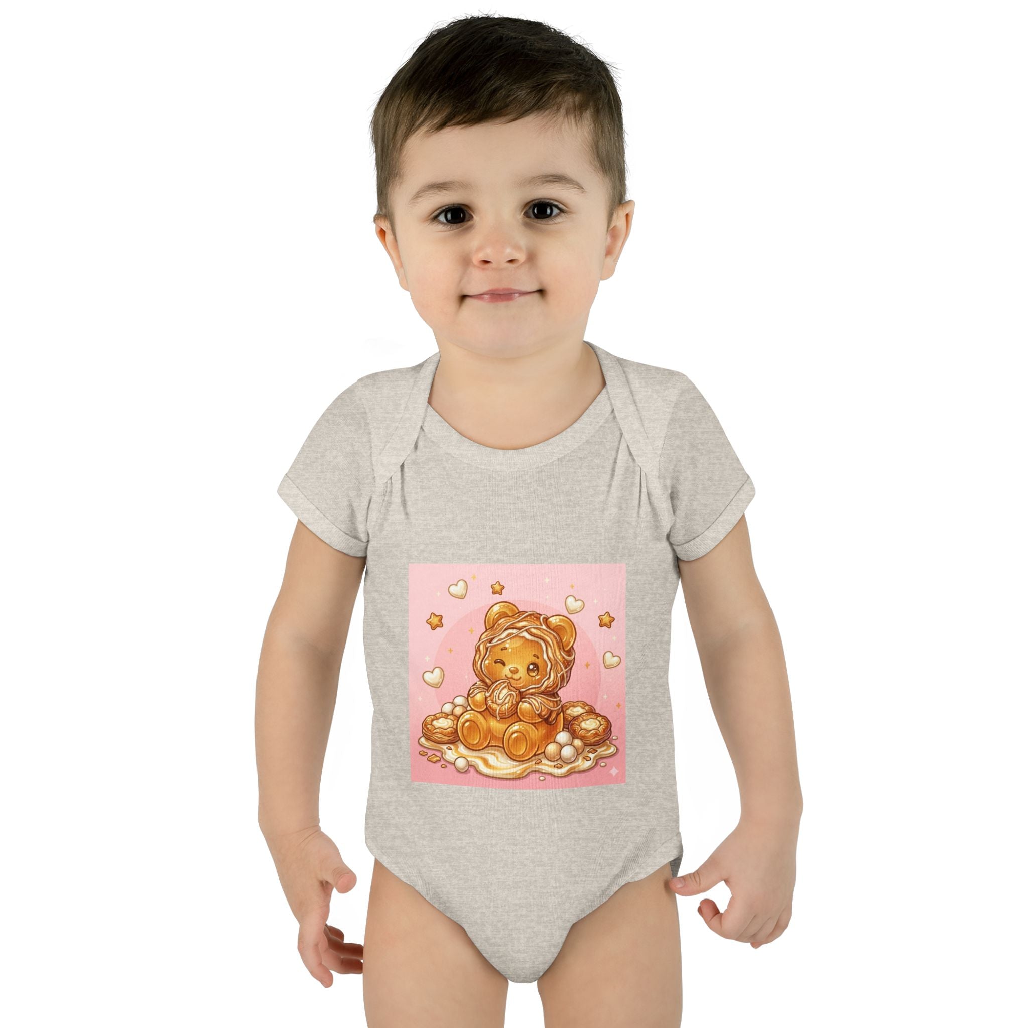 Cheese Danish Gooey Gummy bear in Puff PJs- Baby Onesie