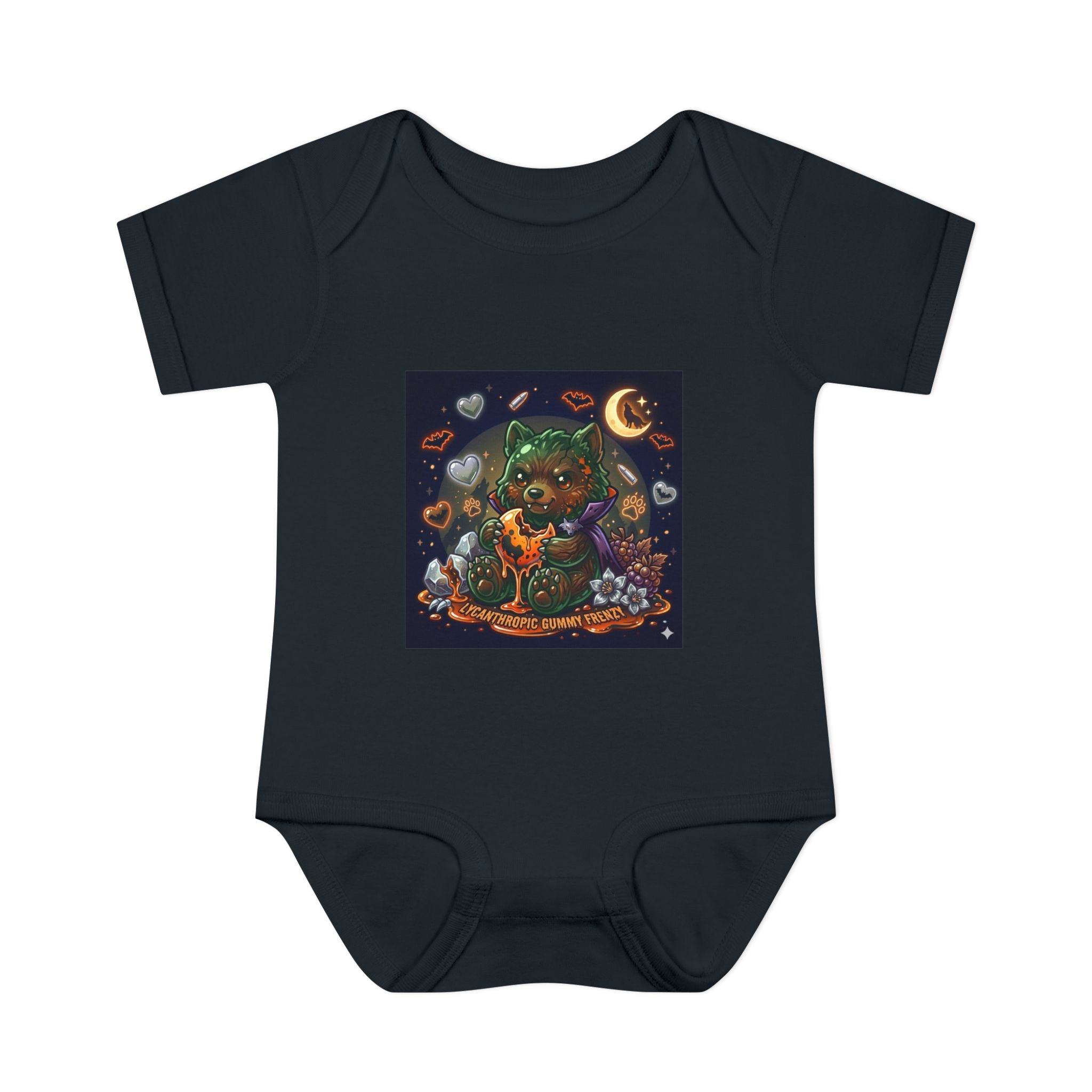 Baby Bodysuit — Cute Halloween Werewolf Gooey Bear