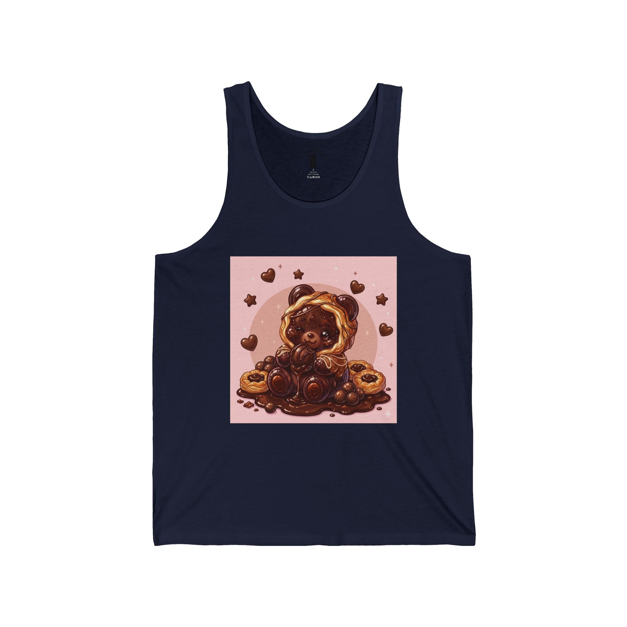 Chocolate Danish, Special Puff Pastry Gooey Gummy Bear — Cute Graphic Tank Top