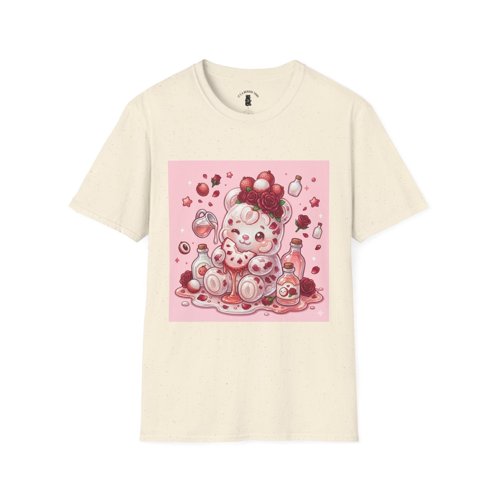 Rose Lychee berry Exotic fruit Gooey Gummy Bear — Kawaii Graphic T-Shirt