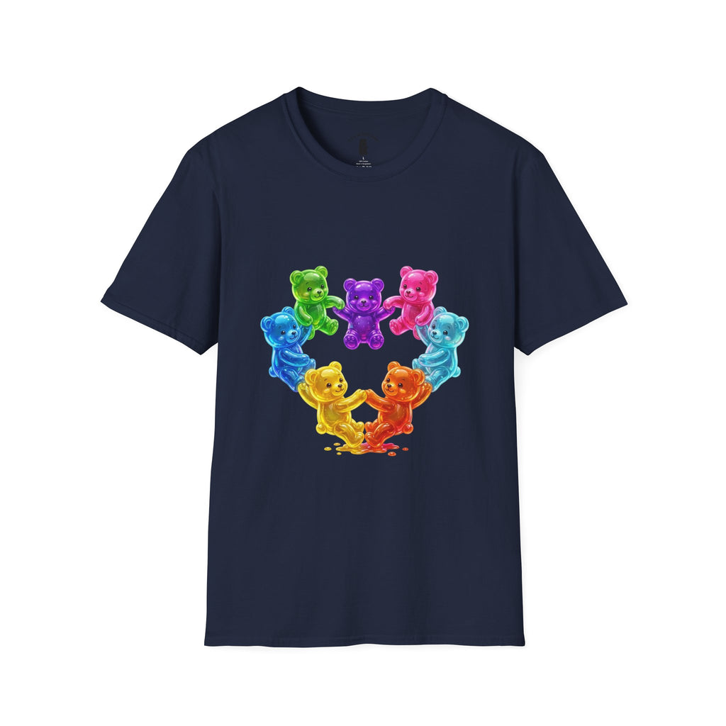 Holding Hands Into Heart Oozy Bear Gummy Friends- Graphic Shirt