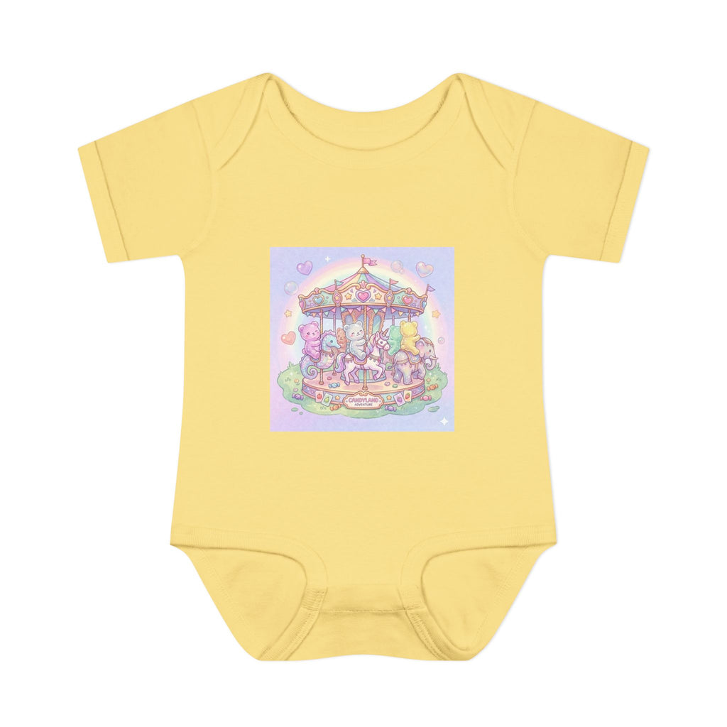 Gooey Gummies Carousel: Pastel Baby Bodysuit
