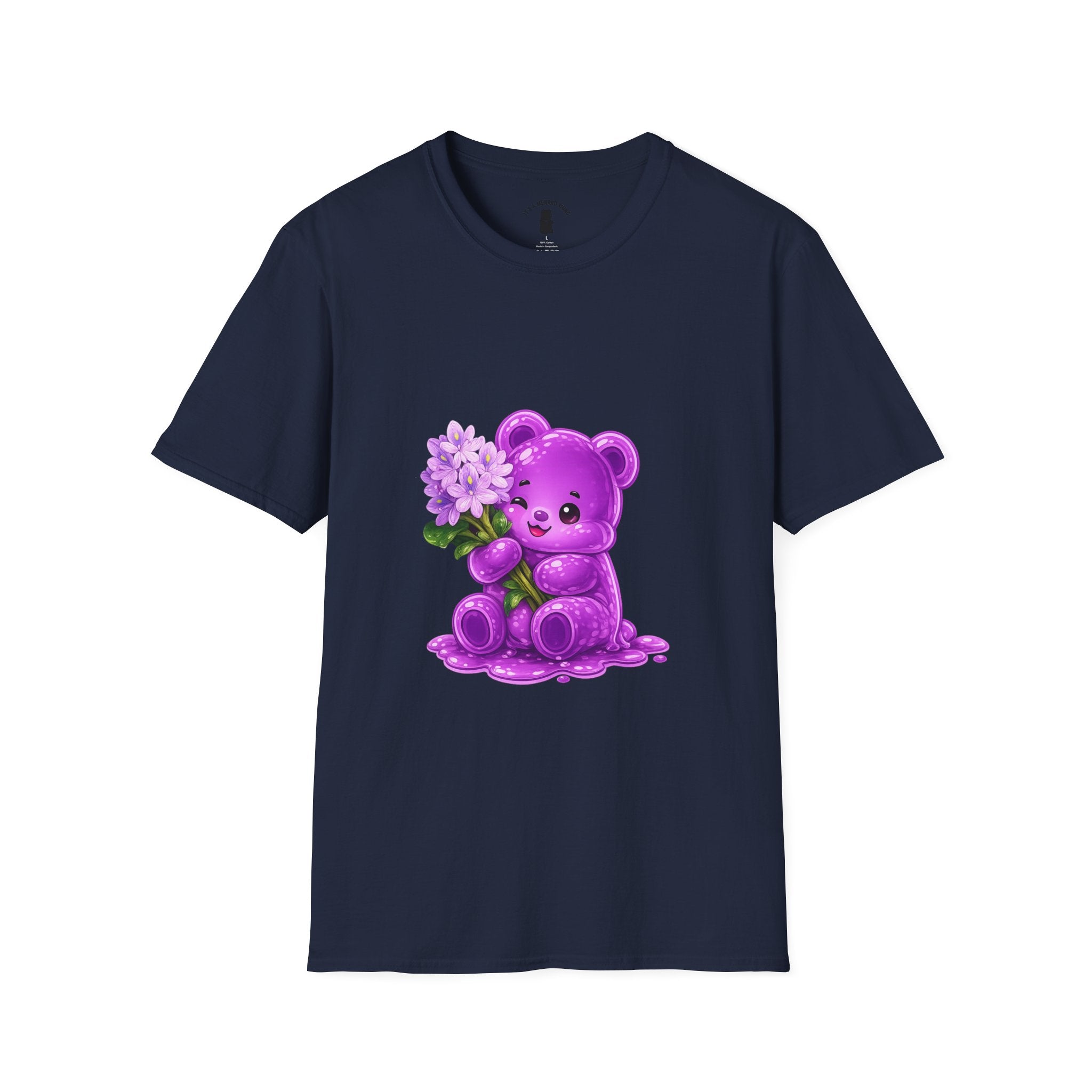 Purple Flower Cluster, Oozy Bear Friend Flower Addition- Graphic Shirt