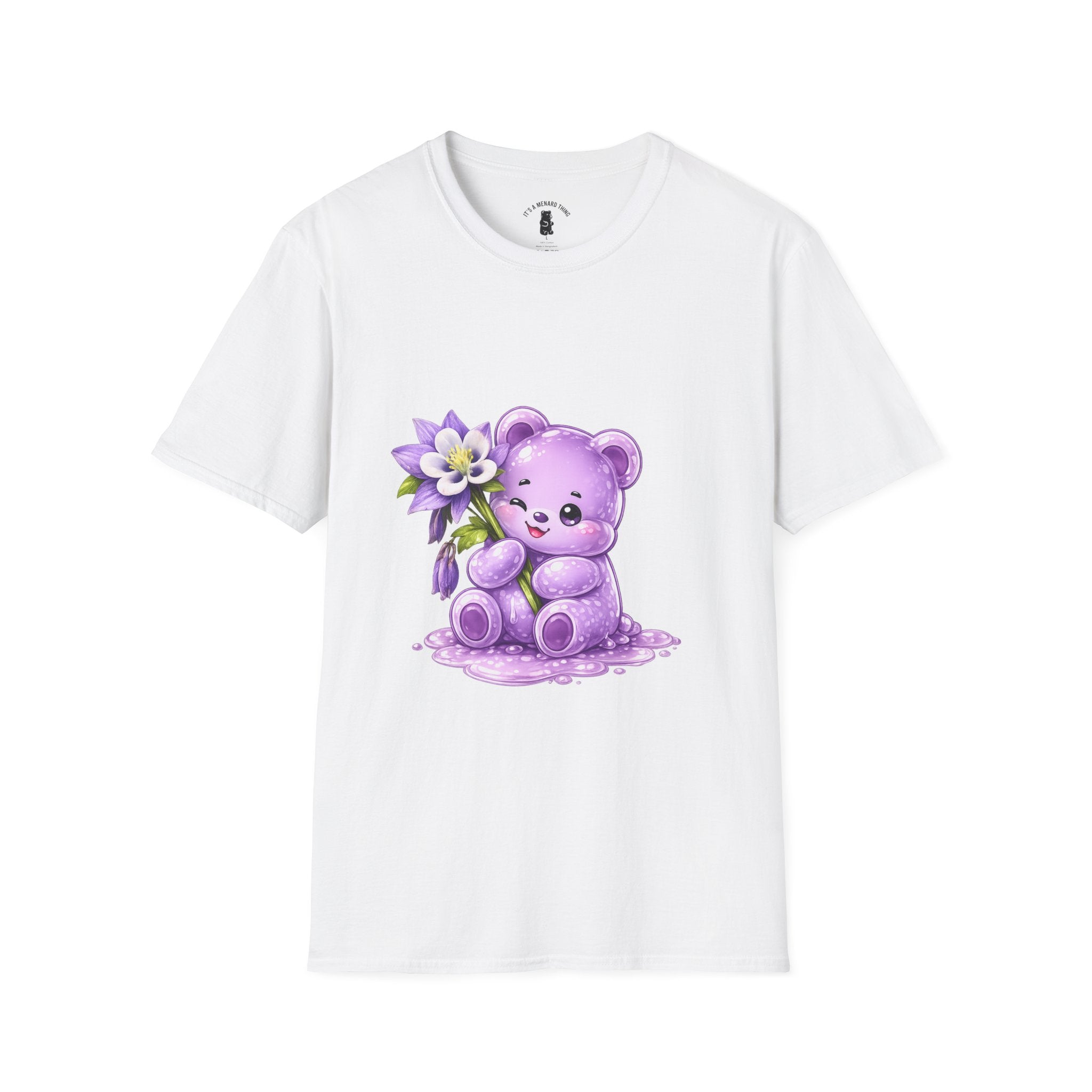 Pretty Purple Flower, Special Oozy Bear Gummy- Graphic Shirt