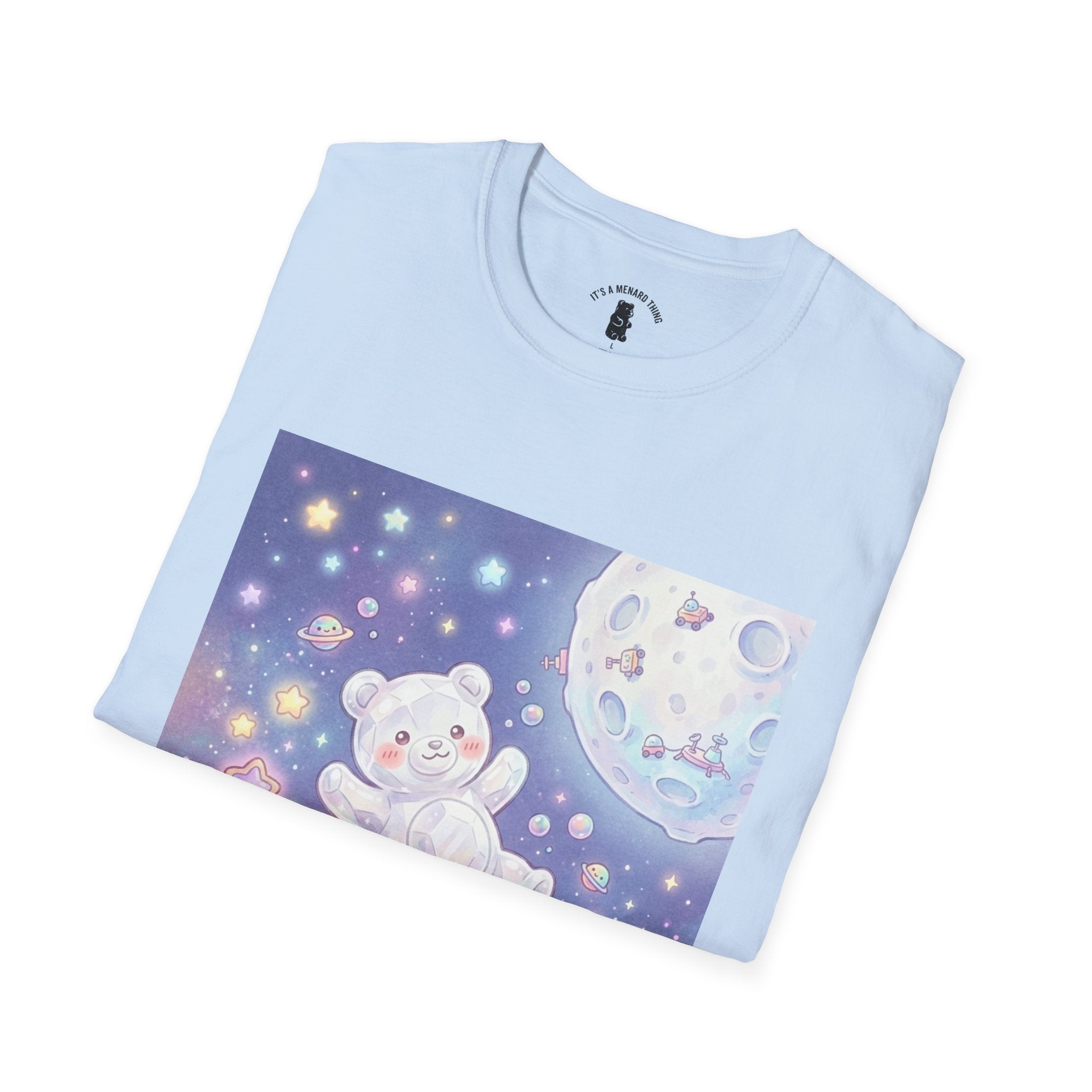Float Me To The Moon, Crytal White Gooey Gummy Bear — Pastel Graphic T-Shirt