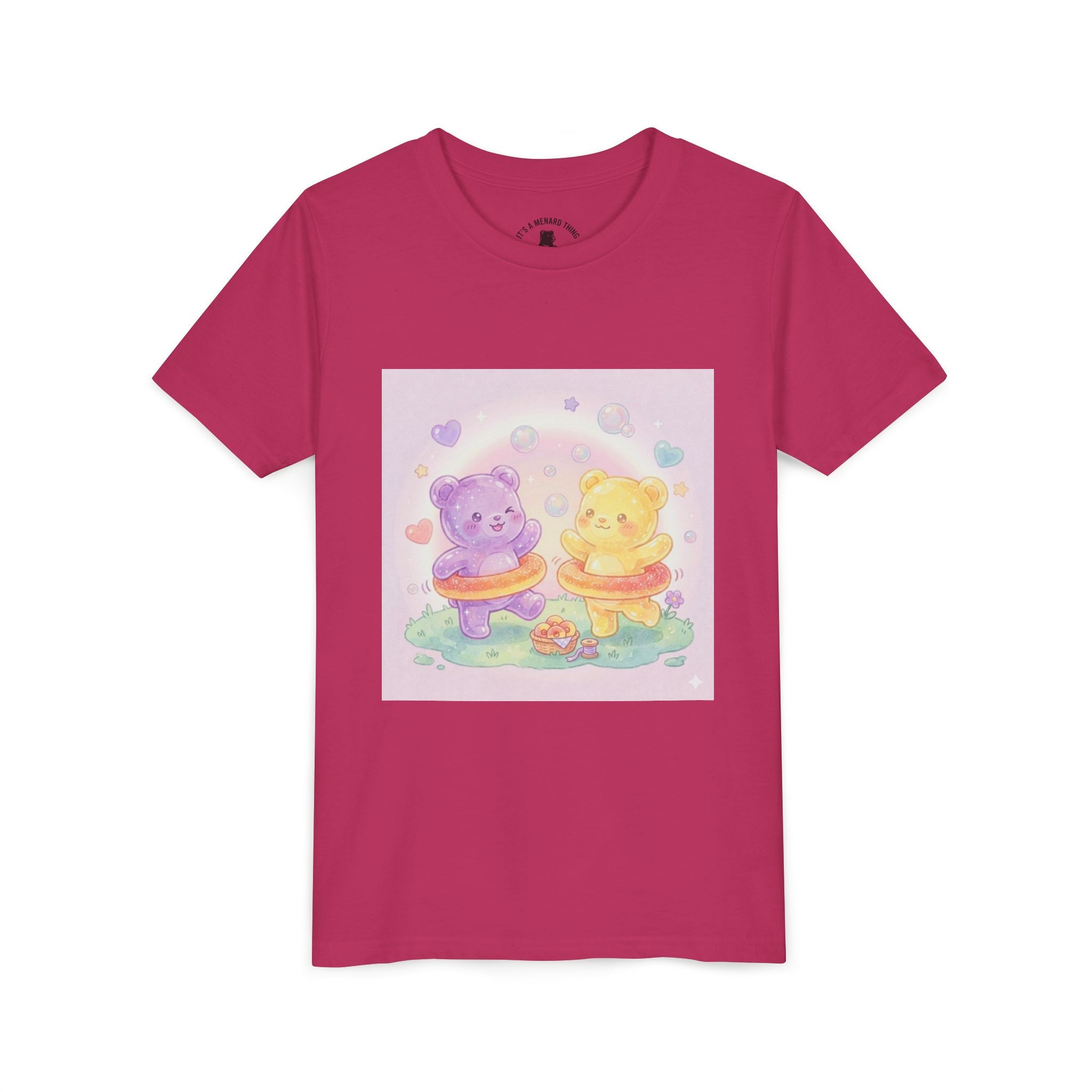 Friendship Peach ring Hula-Hoop Gooey Gummies- Graphic Kids T-Shirt
