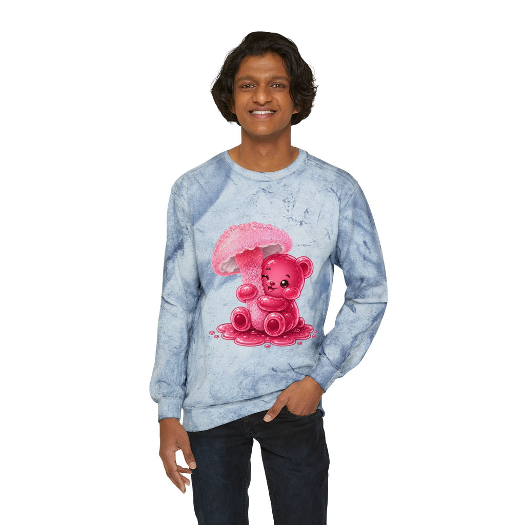 Ultra Pretty Pink Mushroom, Gooey Gummy Bear— Kawaii Graphic Sweatshirt