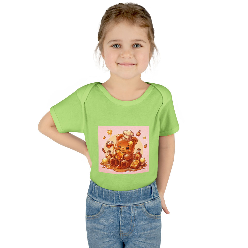 French Toast Gooey with Syrup Gummy Bear & Hearts Design