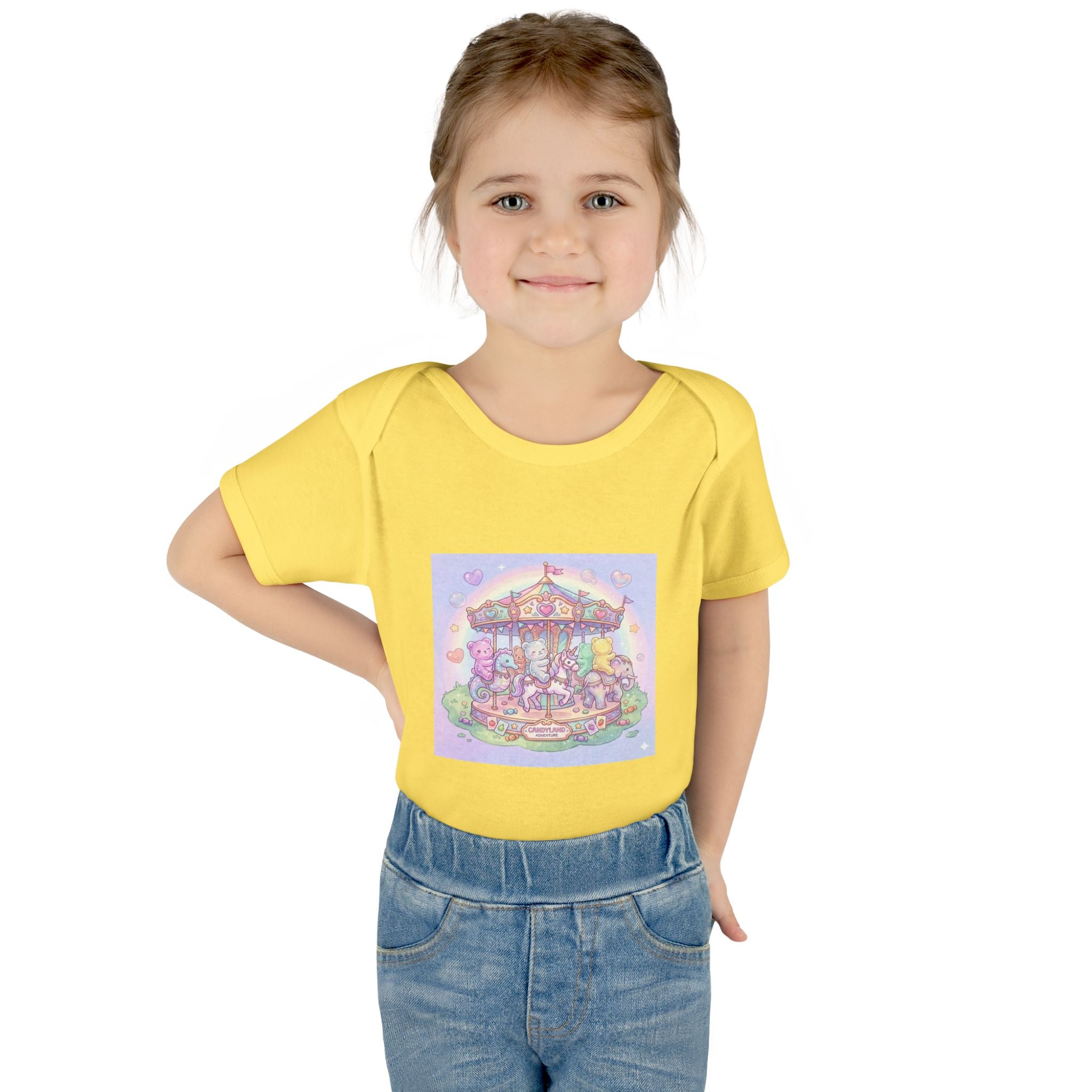 Gooey Gummies Carousel: Pastel Baby Bodysuit