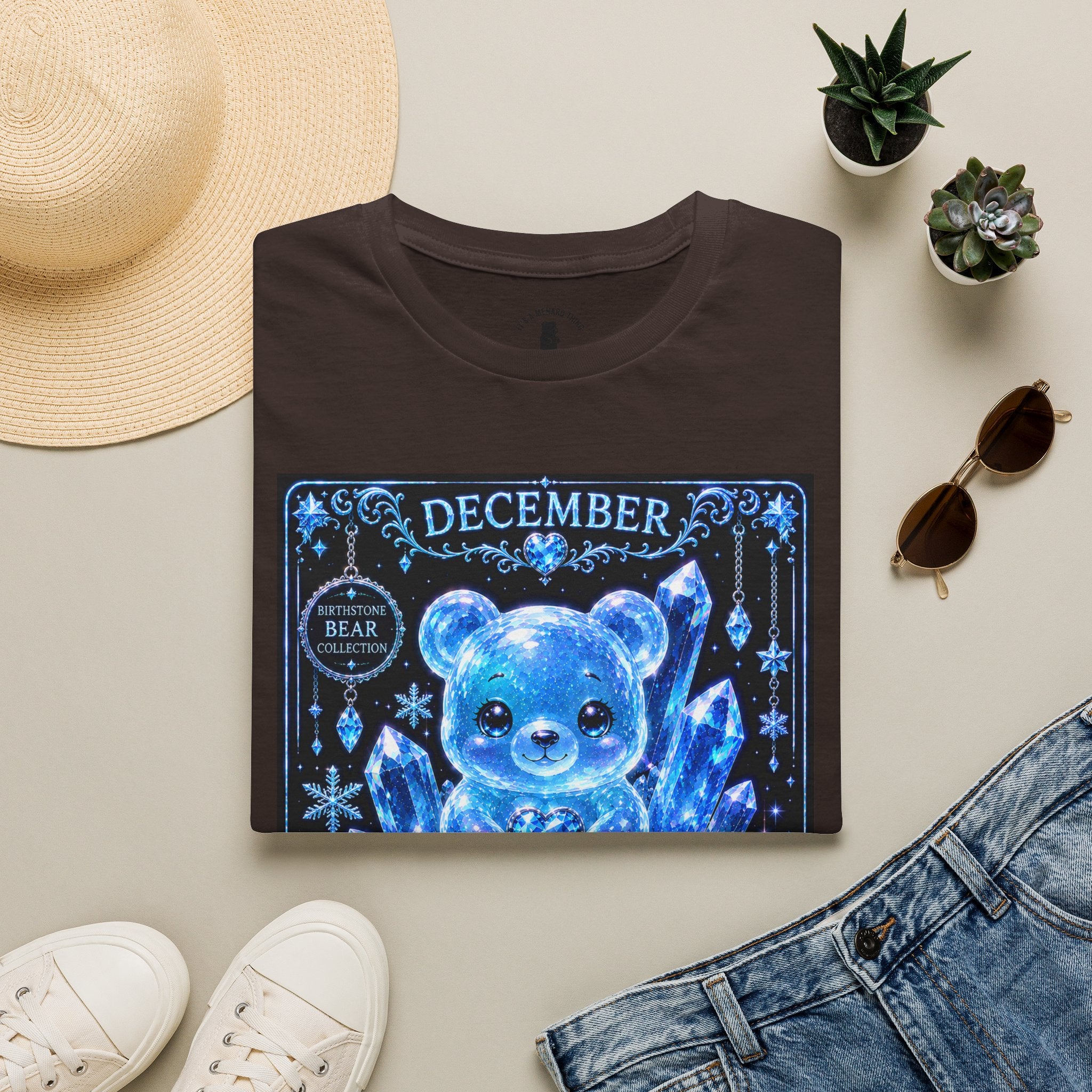 December, Blue Topaz Birthstone Oozy Bear Special Addition- Graphic Shirt