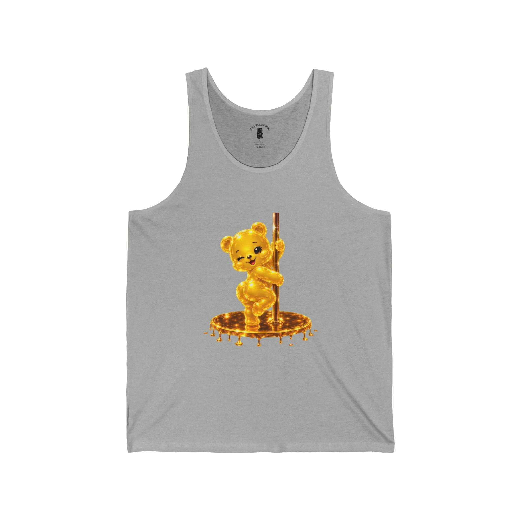 Gold Oozy Bear Pole Dancing Special Addition- Graphic Tank Top (Adults Only!)