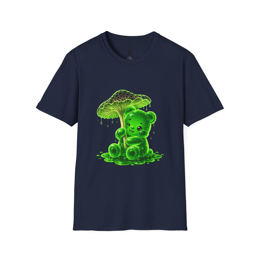 Glowing Green Neon Mushroom Special Addition, Oozy Bear Friend- Graphic Shirt