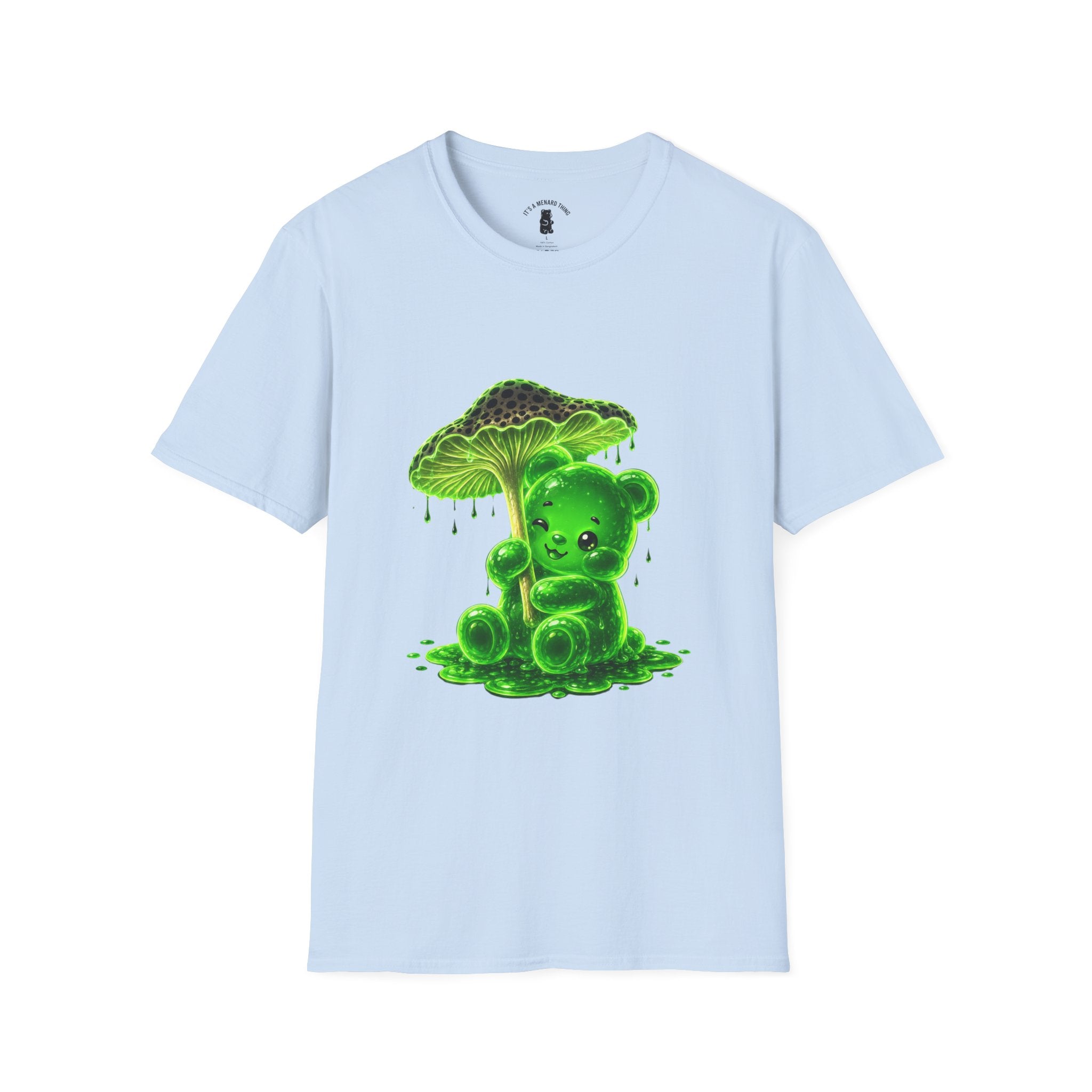 Glowing Green Neon Mushroom Special Addition, Oozy Bear Friend- Graphic Shirt