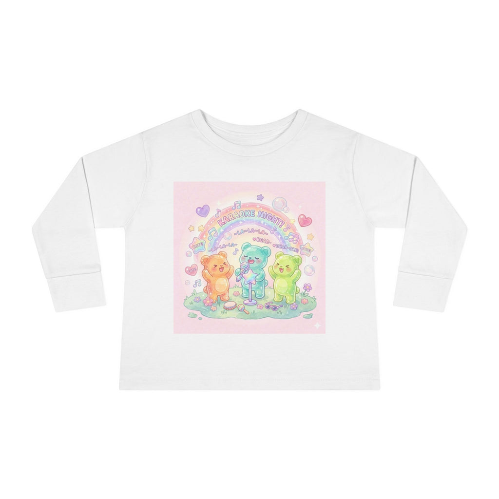Karaoke Day, Oozy Bear Gummy Group Hang Out- Graphic Long Sleeve Shirt