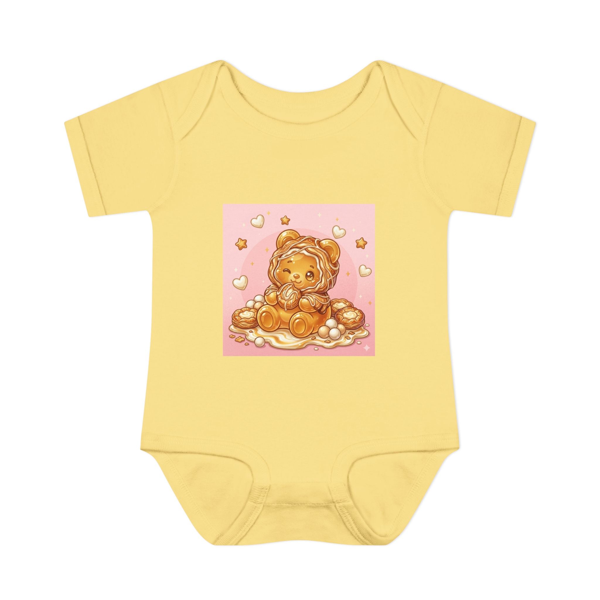 Cheese Danish Gooey Gummy bear in Puff PJs- Baby Onesie