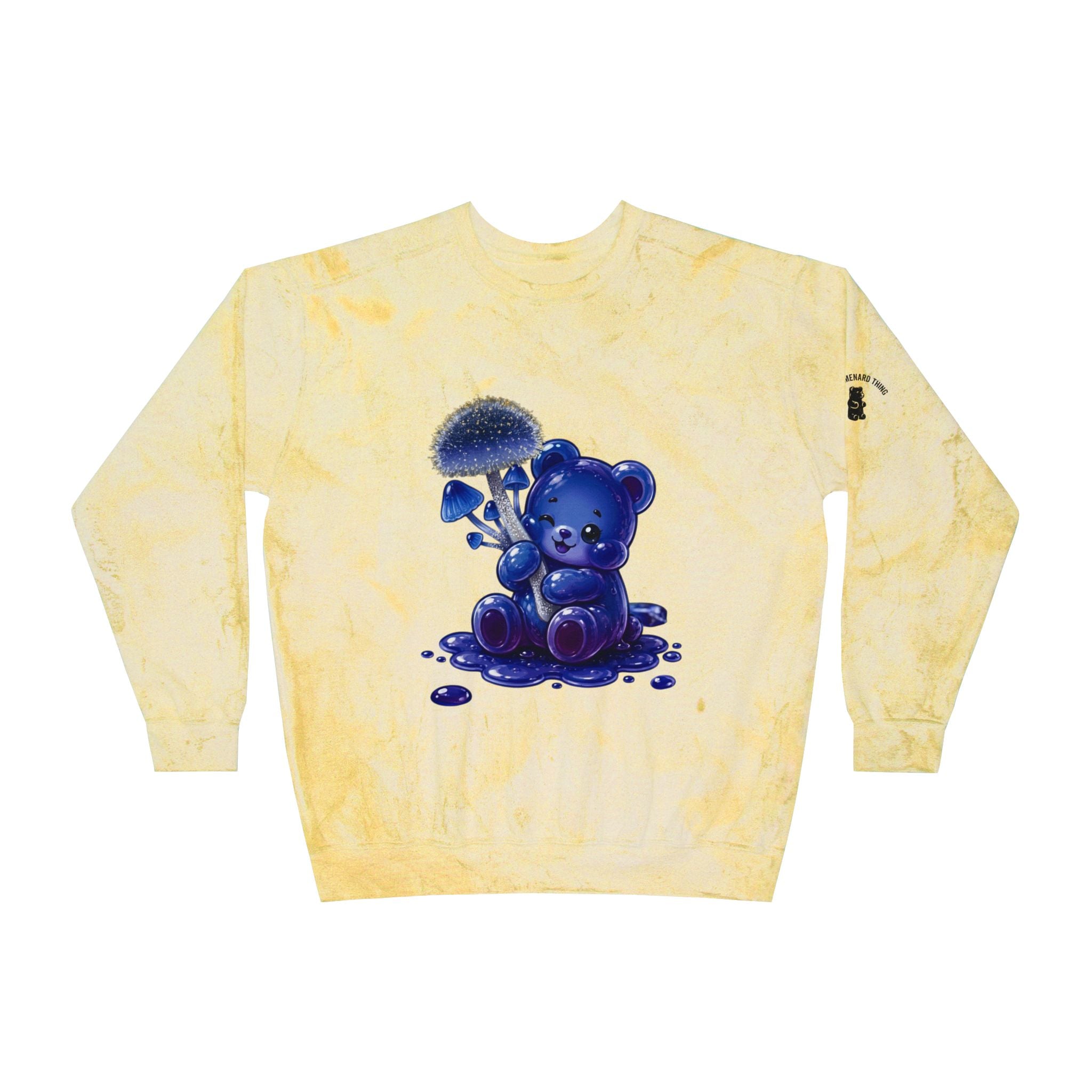 Special Pretty Blue Mushroom, Gooey Gummy Bear Friends -Kawaii Graphic Sweatshirt