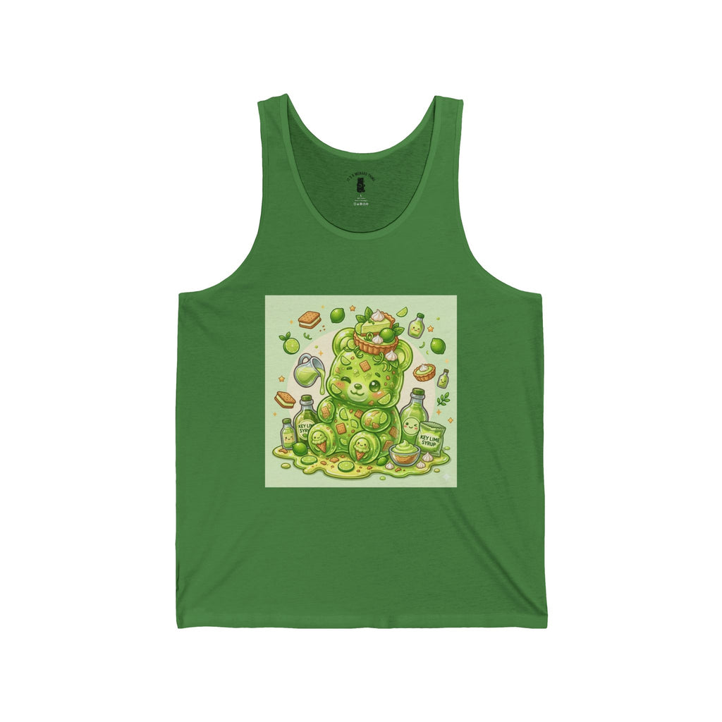 Key Lime Pie & Whipe Cream, Green Gooey Gummy Bear — Kawaii Graphic Tank