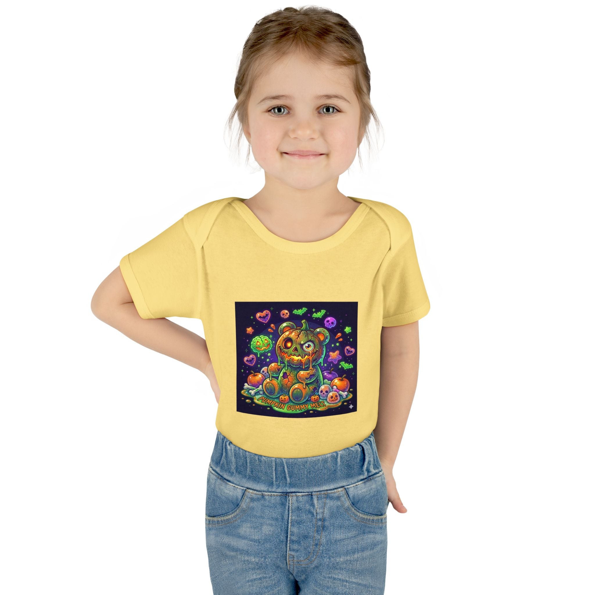 Halloween Pumpkin Head Gooey Gummy Bear - Infant Onesie