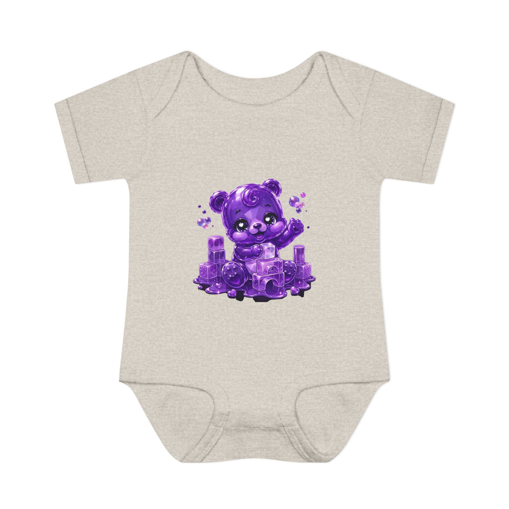 Play Time, Purple Crystal Baby Oozy Bear Gummy Cutie Addition- Graphic Onesie