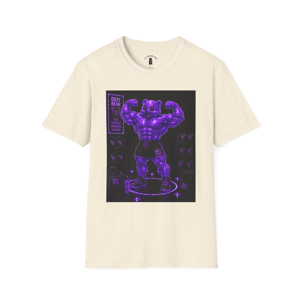 Flexing Muscles, After Workout Oozy Buff Bear Gym Gummy- Adult Graphic Shirt