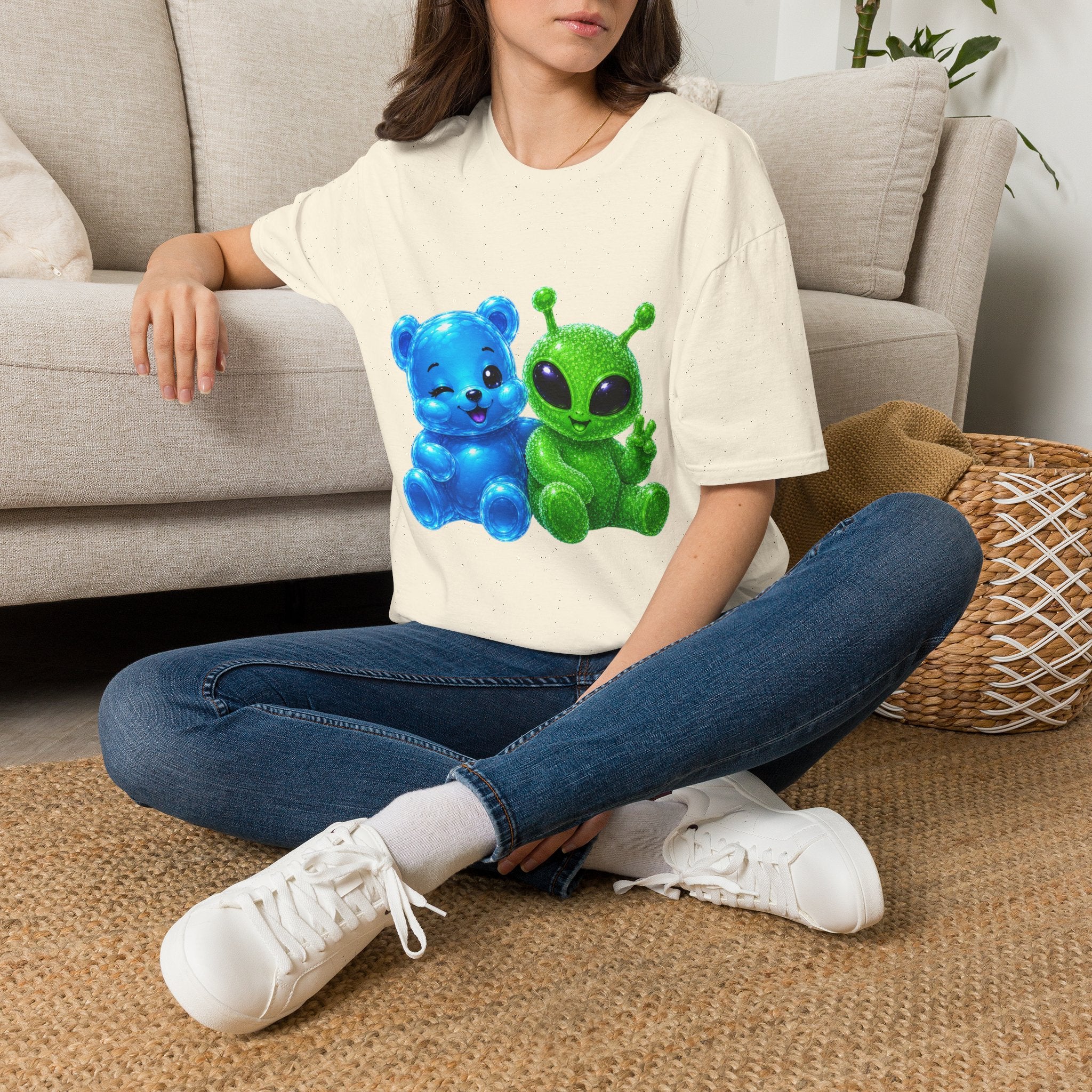 We Come in Peace, Oozy Bear & Alien Special Addition- Graphic Shirt