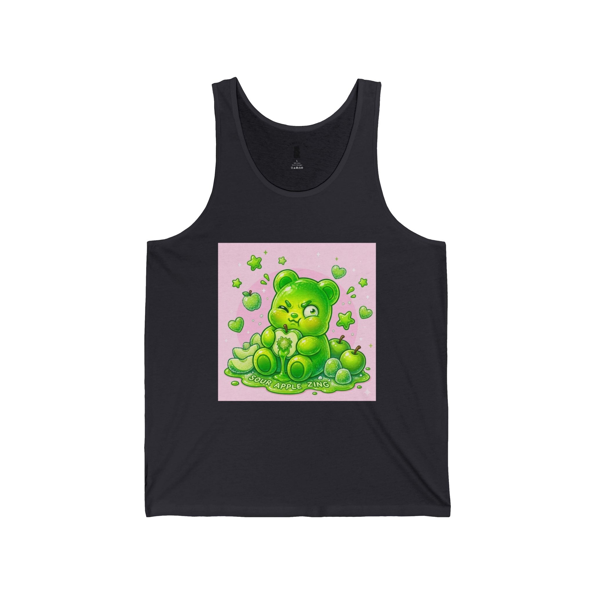 Sour Green Apple Gooey Gummy Bear Friend — Kawaii Graphic Tank top