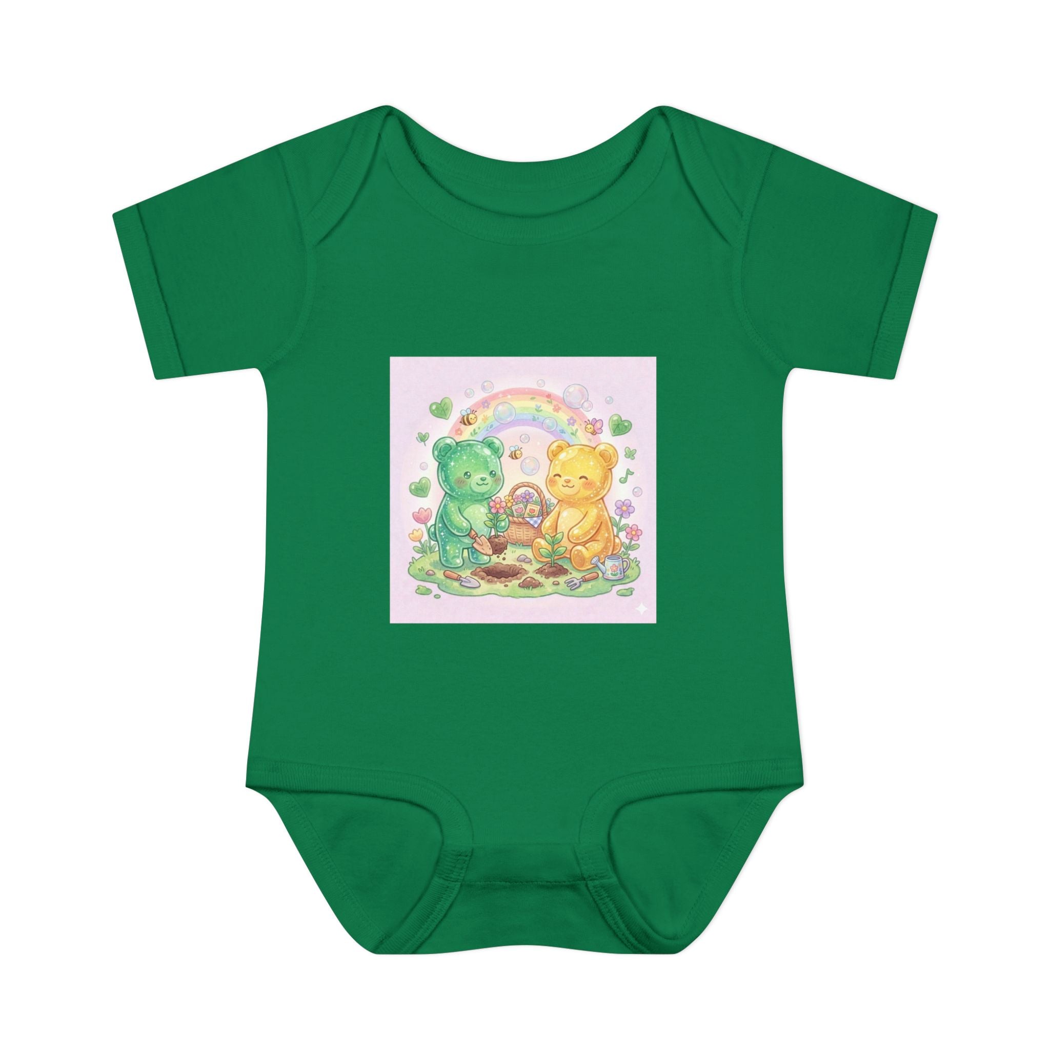 Infant Bodysuit — Gooey Gummy Bears Gardening Baby Onesie