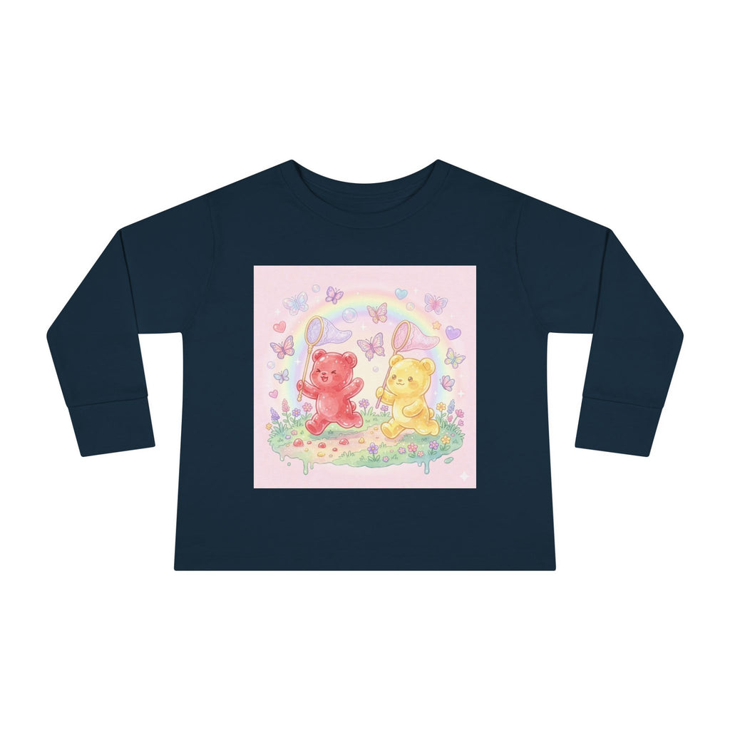 Catchin Butterflies, Oozy Bear Duo Friends- Graphic Long Sleeve Shirt