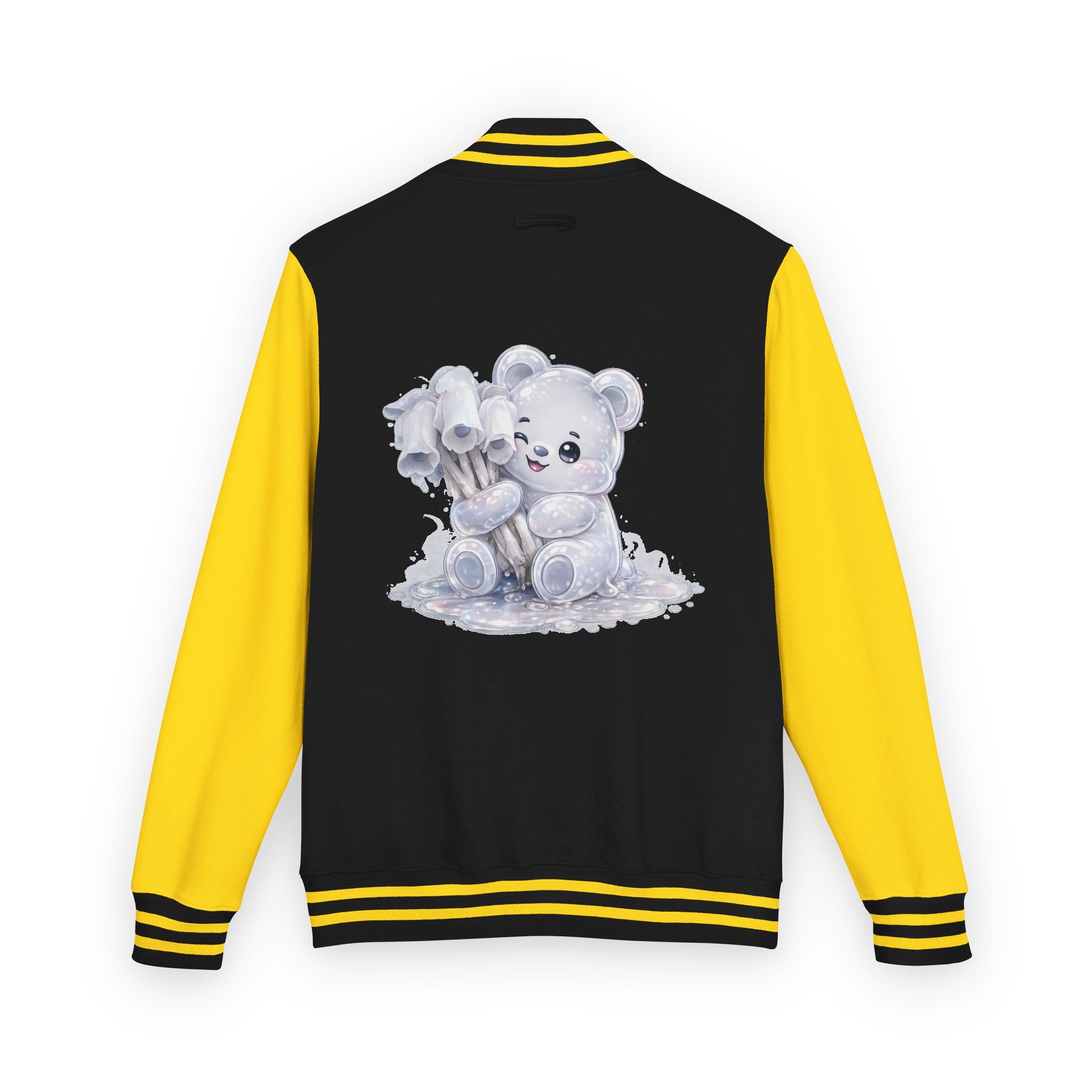White Ghost Pipe Custer, Oozy Bears Mushroom Special- Letterman Graphic Jacket