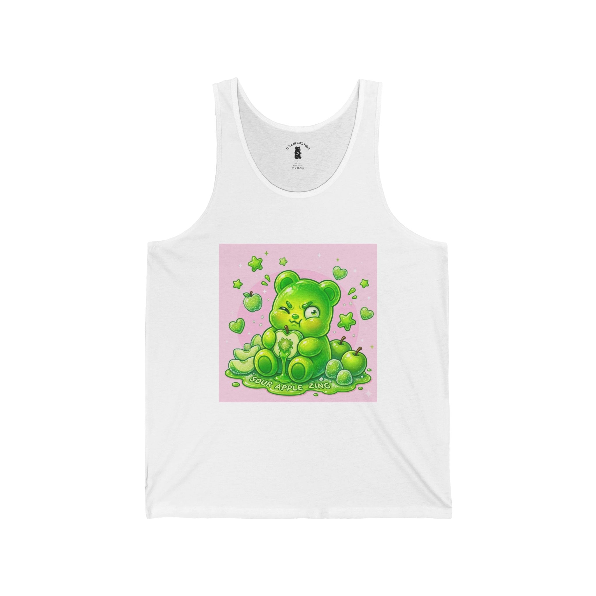 Sour Green Apple Gooey Gummy Bear Friend — Kawaii Graphic Tank top