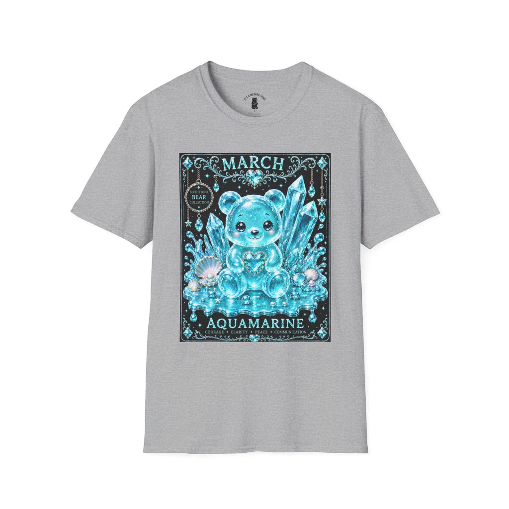 March, Aquamarine Birthstone Oozy Bear Gummy Special Addition- Graphic Shirt
