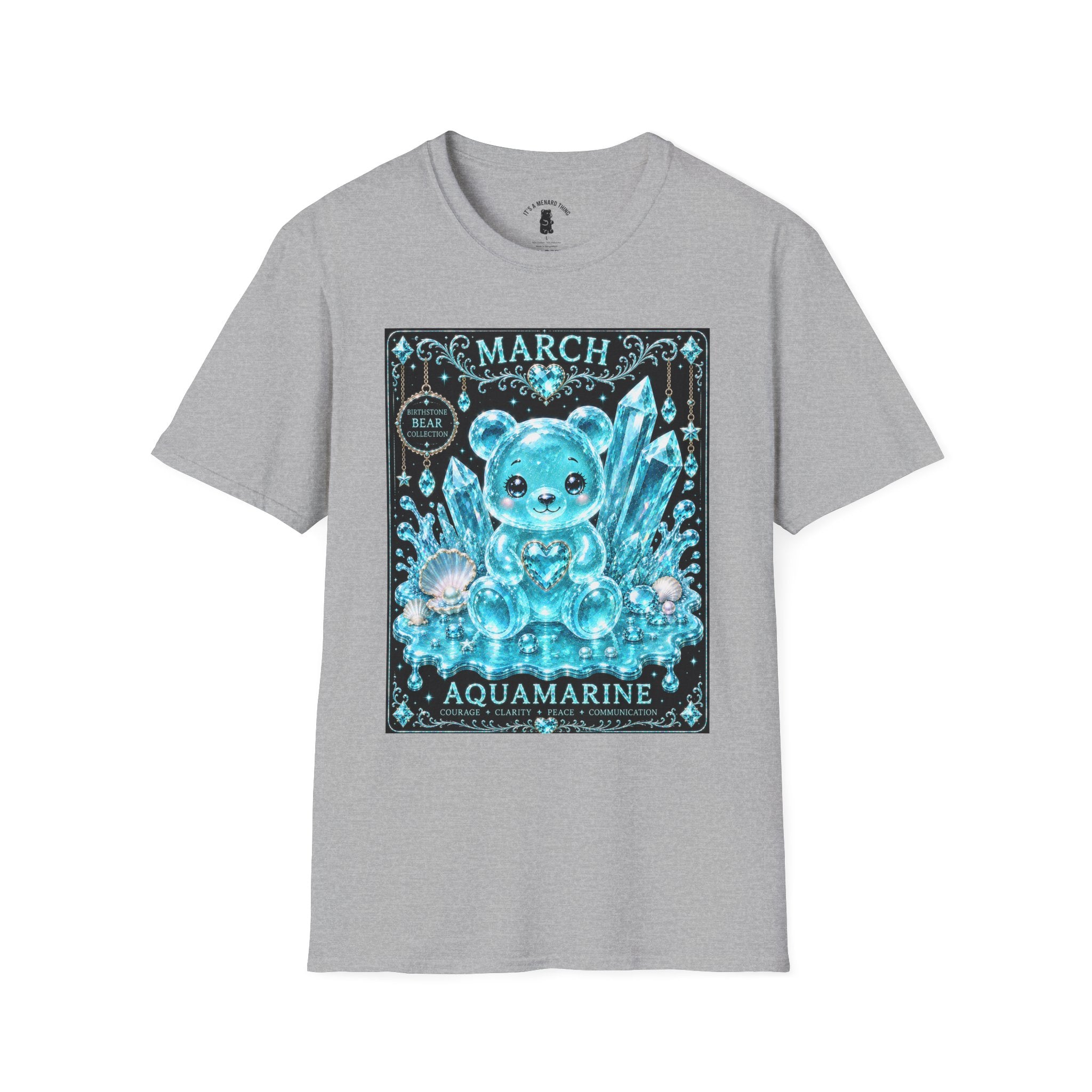 March, Aquamarine Birthstone Oozy Bear Gummy Special Addition- Graphic Shirt