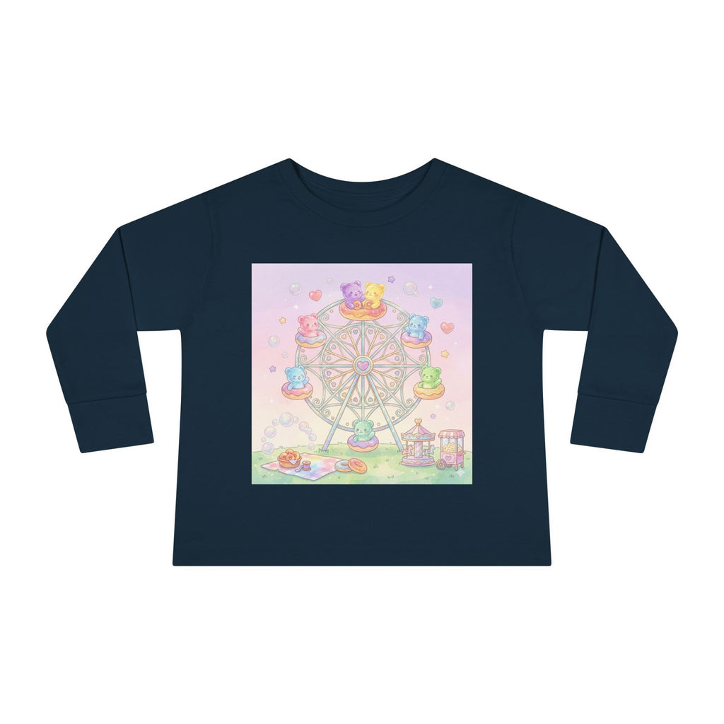 Pastel Carnival Ferris Wheel, Oozy Bear Gummy Friends- Graphic Long Sleeve Shirt