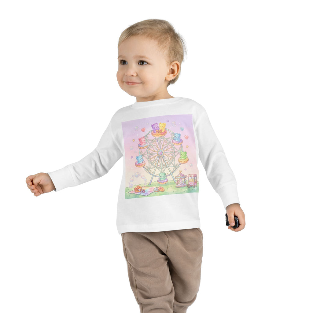 Pastel Carnival Ferris Wheel, Oozy Bear Gummy Friends- Graphic Long Sleeve Shirt