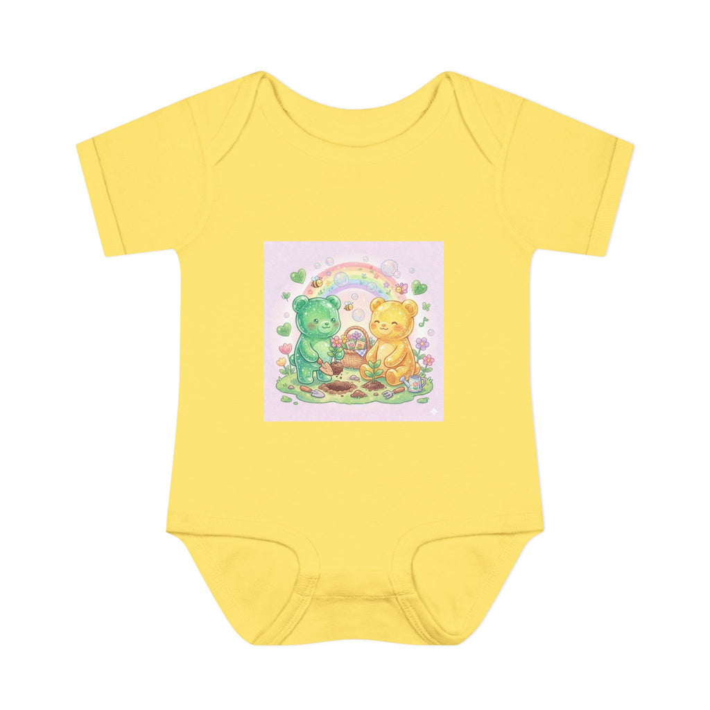 Infant Bodysuit — Gooey Gummy Bears Gardening Baby Onesie