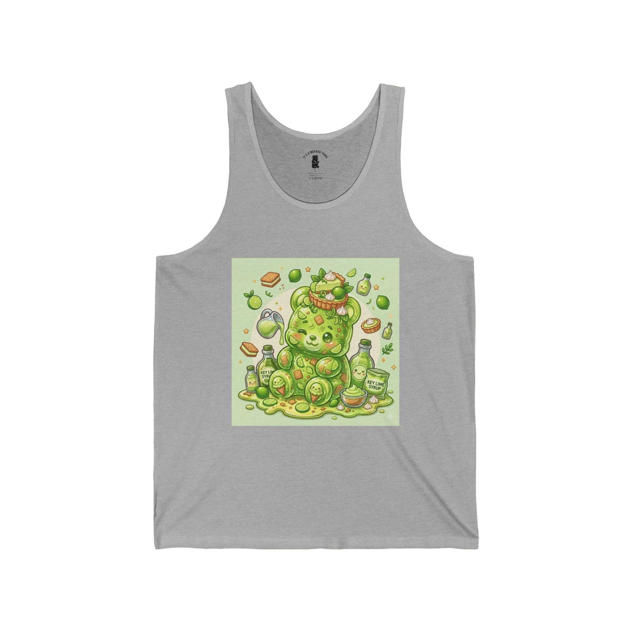 Key Lime Pie & Whipe Cream, Green Gooey Gummy Bear — Kawaii Graphic Tank