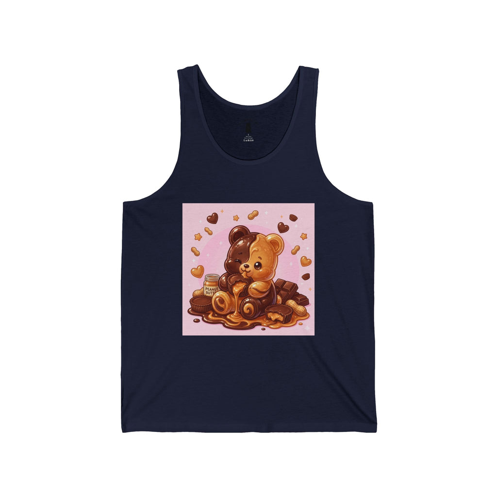 Chocolate & Peanut Butter Gooey Gummy Bear Freind — Cute Graphic Tank Top