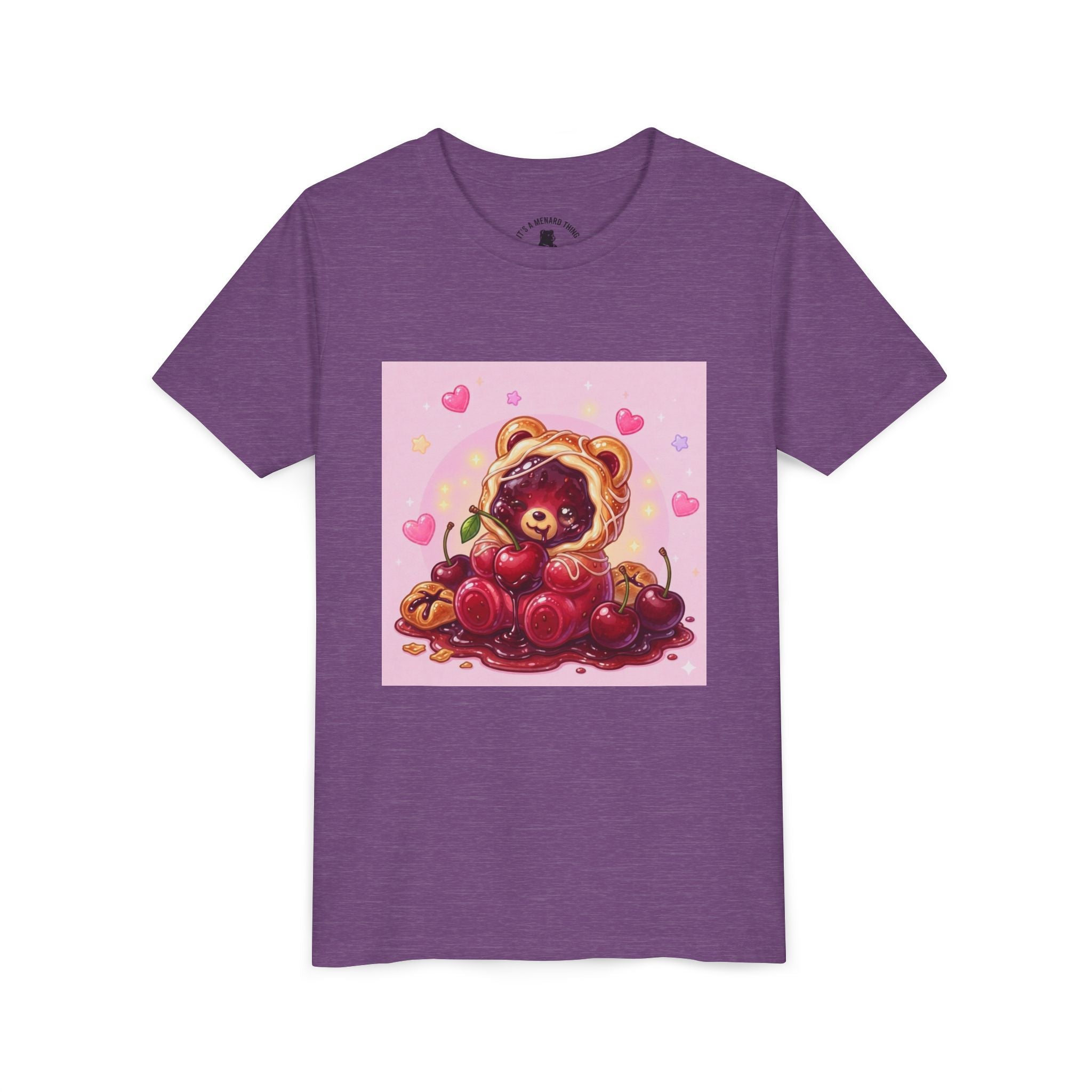Cherry Danish Gooey Gummy Bear Graphic Youth T-Shirt