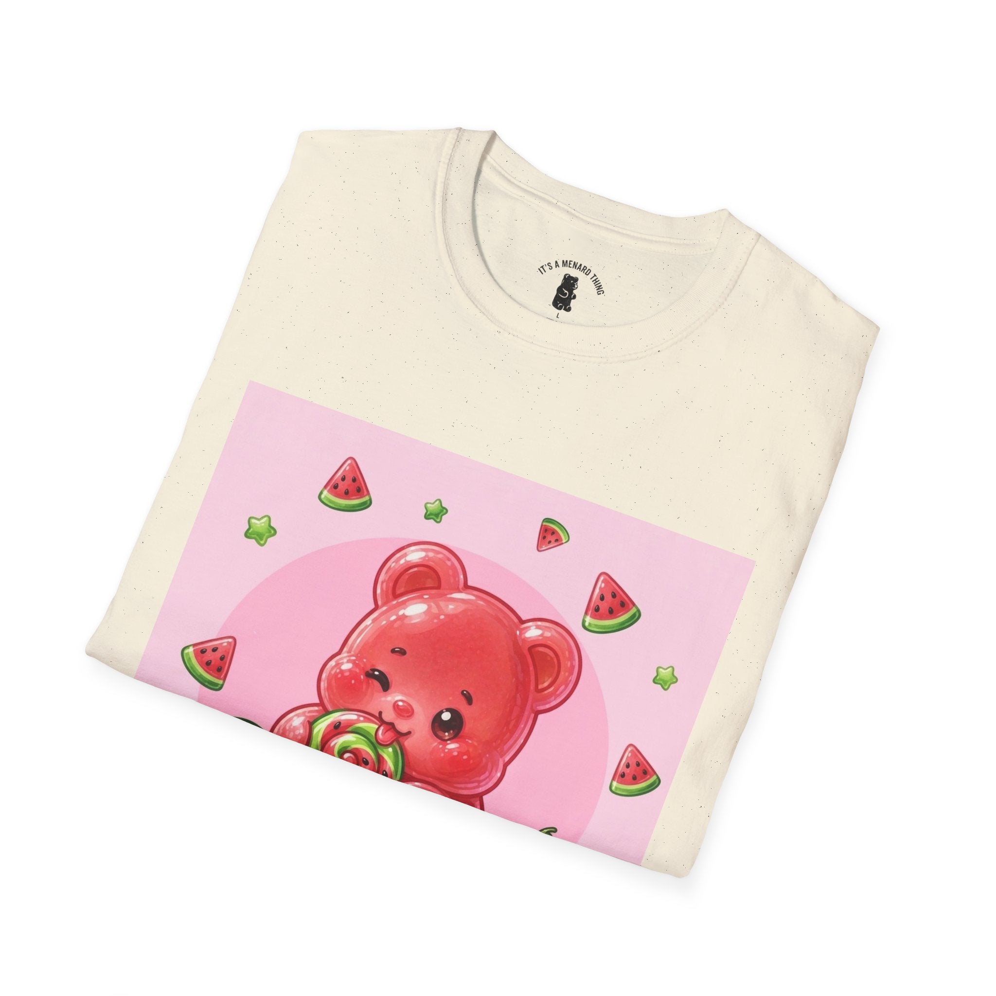 Watermelon Lollipop Gooey Gummy Bear T-Shirt — Kawaii Fruit Graphic Tee