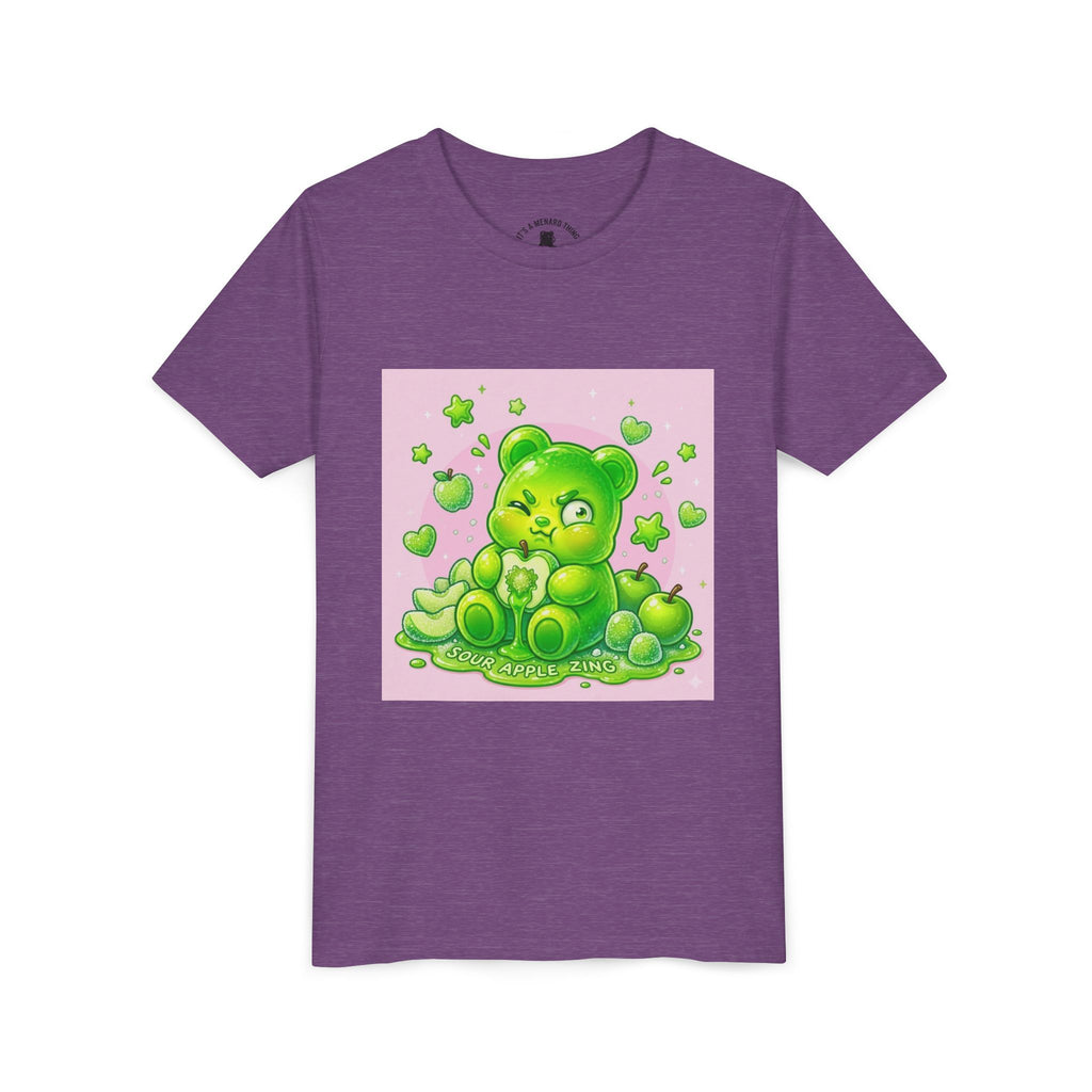 Neon Green Sour Apple Gooey Gummy Bear Graphic Youth Shirt