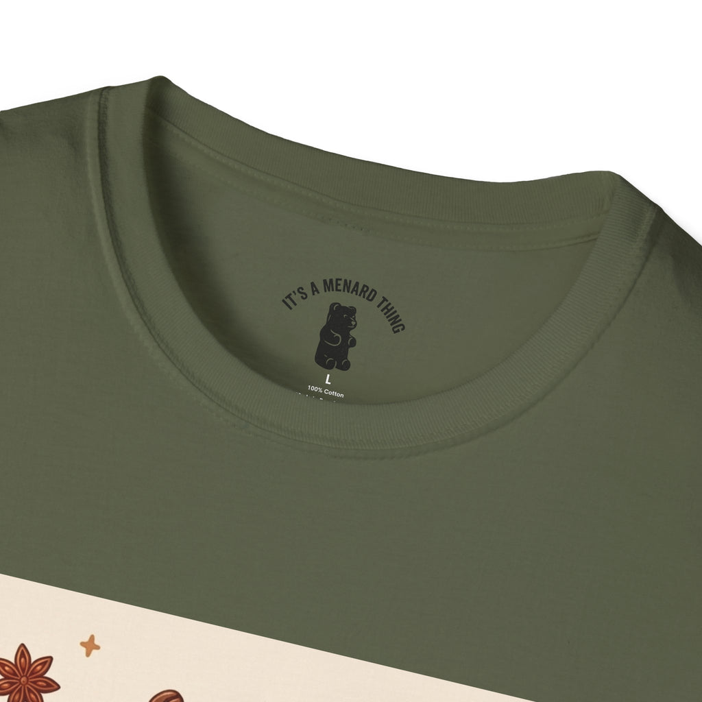 Coffee hot Latte with Chocolate Donuts Gooey Gummy Bear — Cute Dessert Graphic Tee