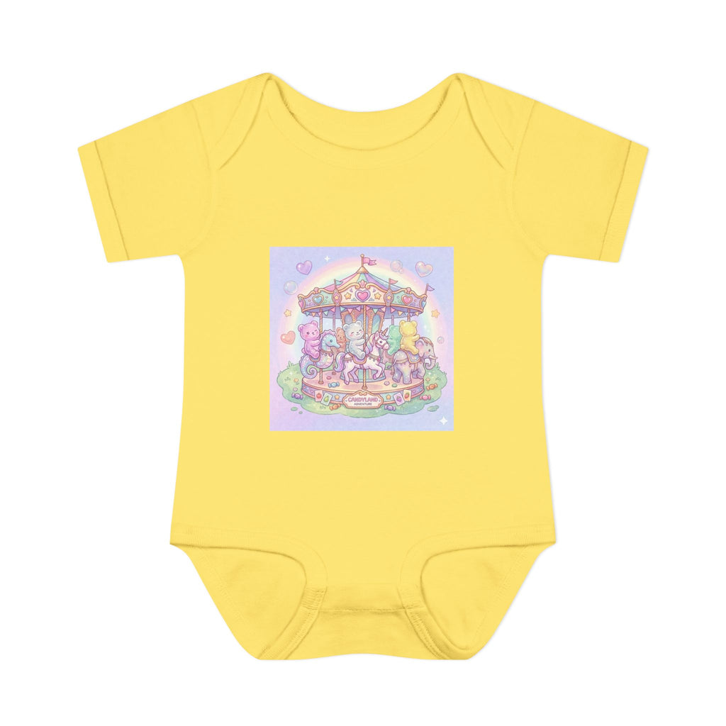 Gooey Gummies Carousel: Pastel Baby Bodysuit