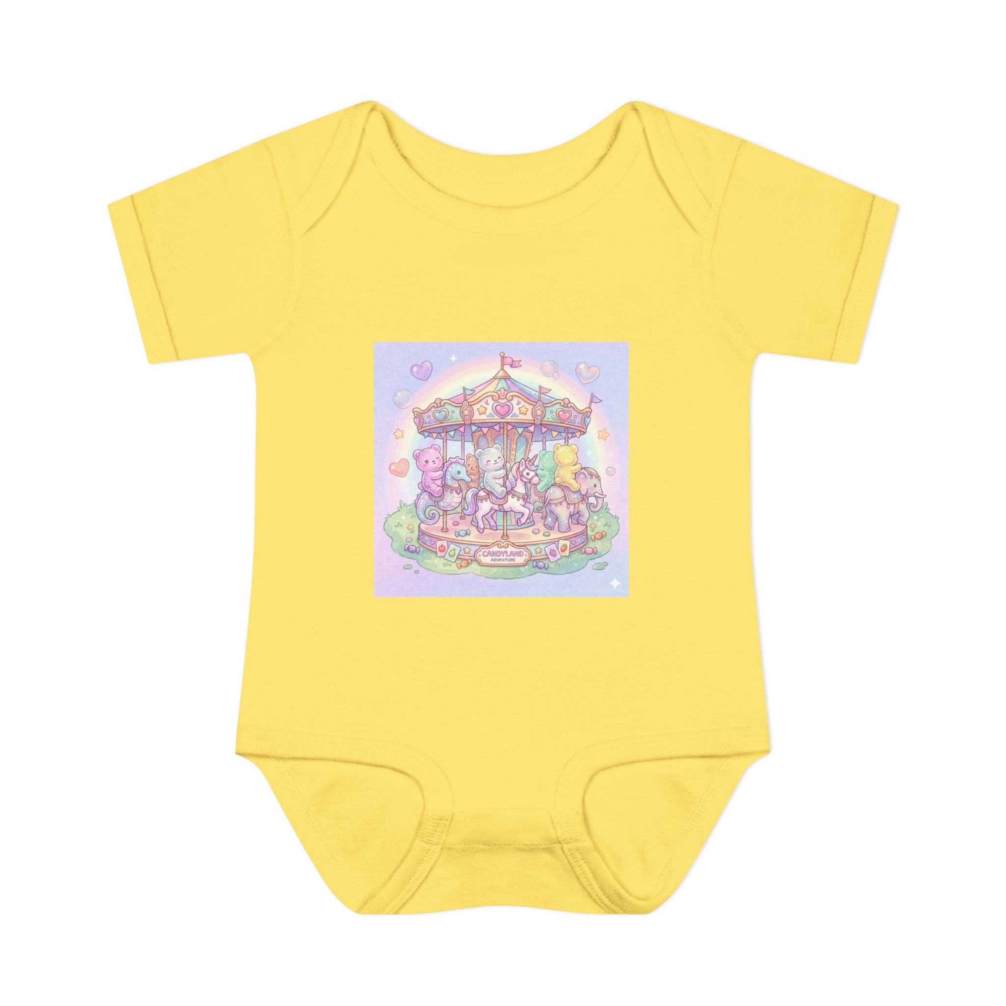 Gooey Gummies Carousel: Pastel Baby Bodysuit